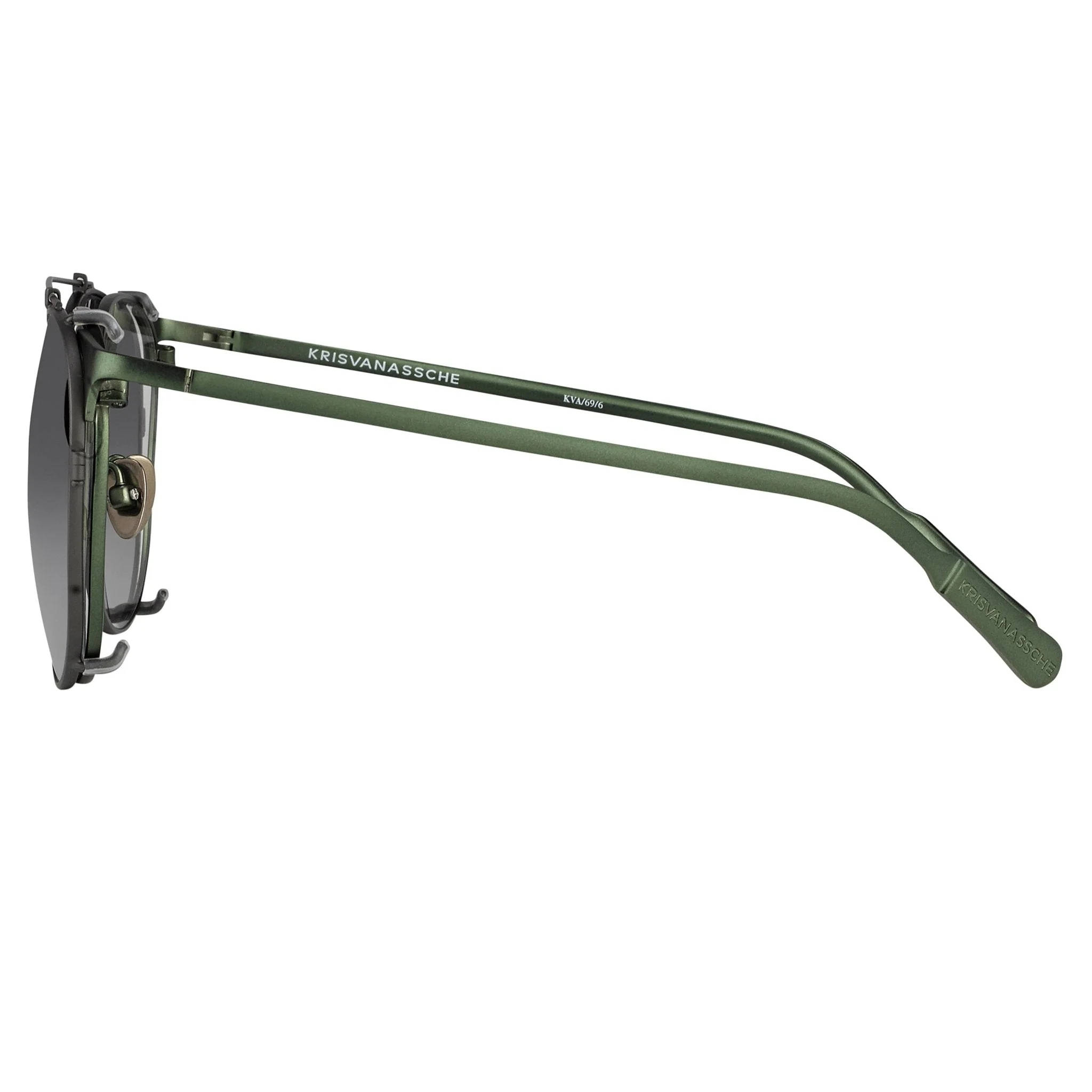 Kris Van Assche Sunglasses Round Green and Flash - Image 4