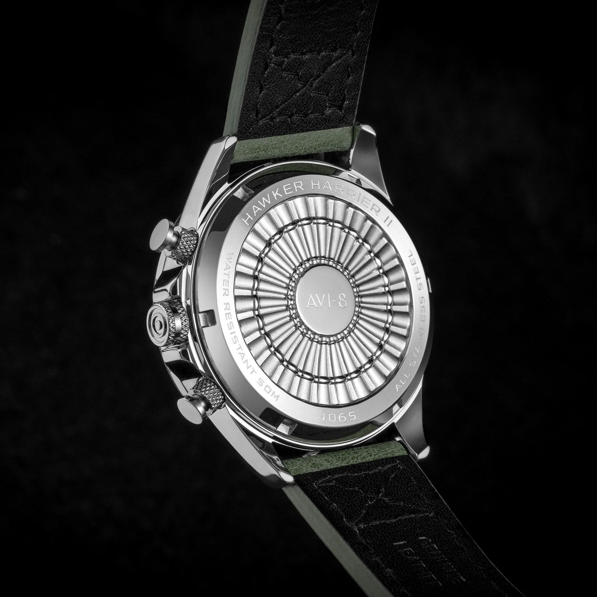 AVI-8 Ivory Steel Hawker Harrier Chronograph Watch - Image 2