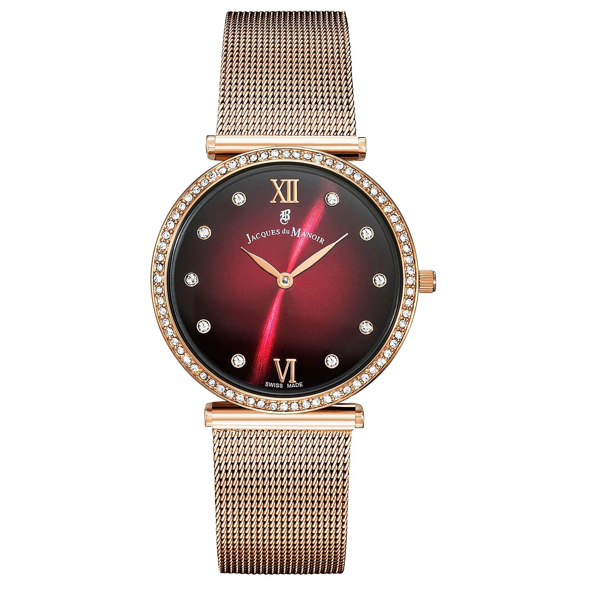 Jacques Du Manoir Ladies Cocktail Burgundy Watch