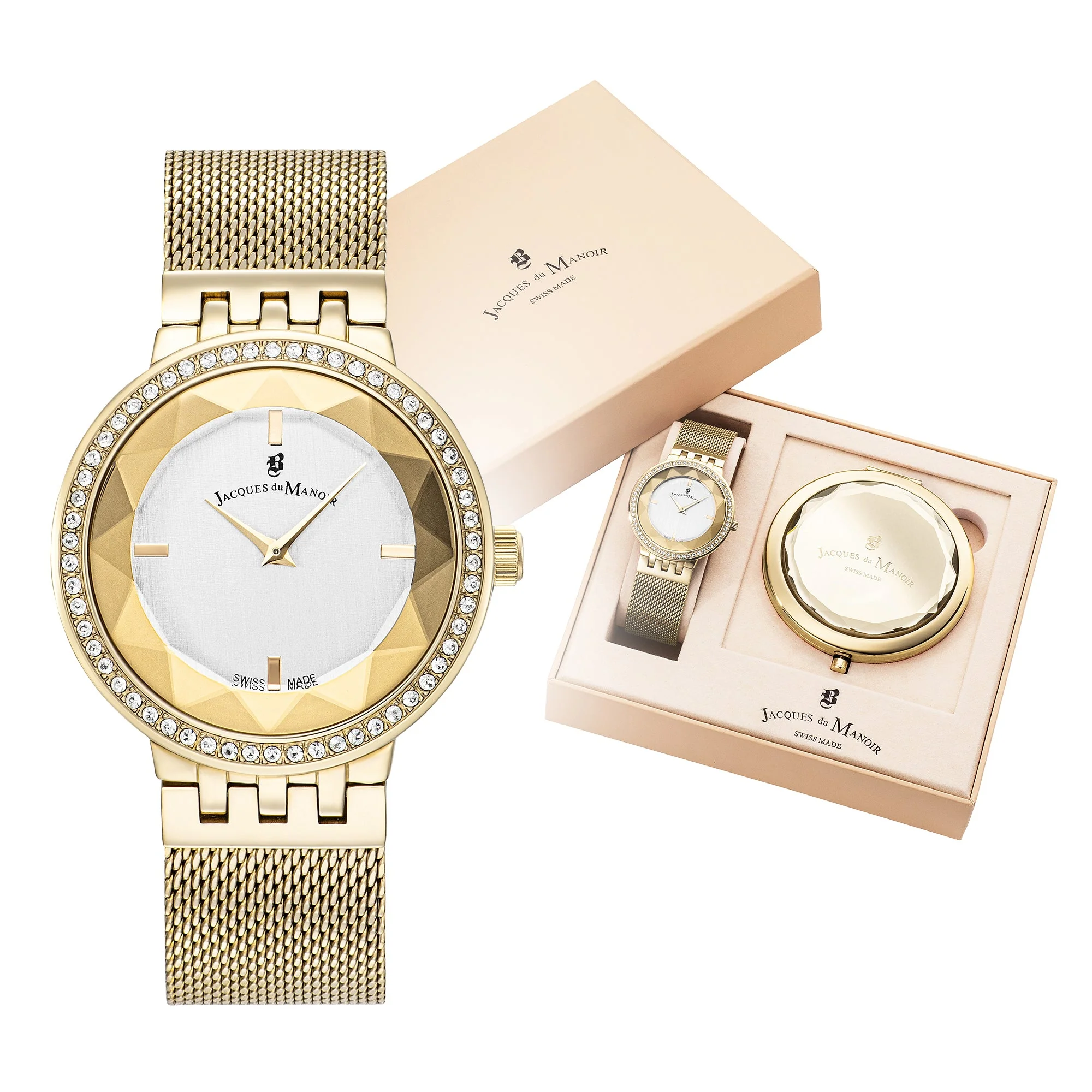 Jacques Du Manoir Ladies Fiona Boxed Set Gold Watch - Image 3