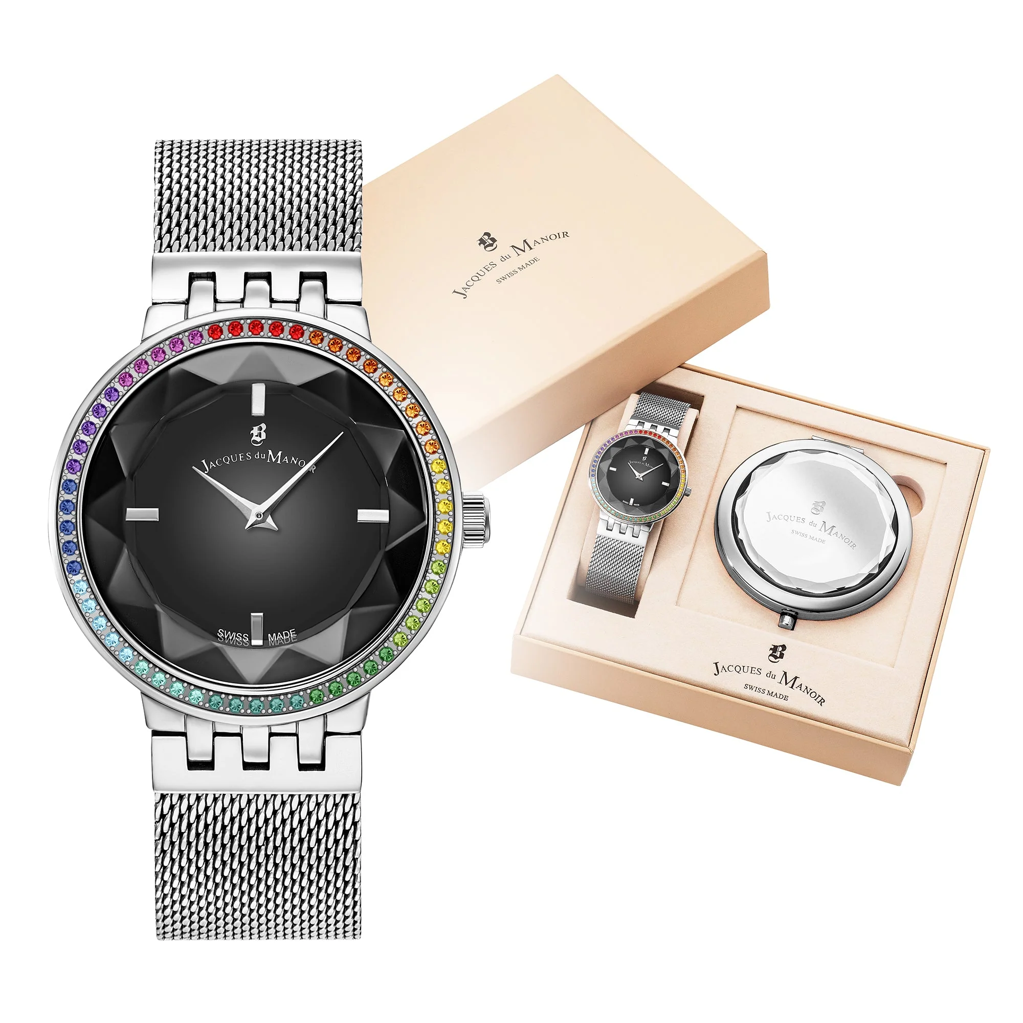 Jacques Du Manoir Ladies Fiona Boxed Set Silver Watch - Image 2