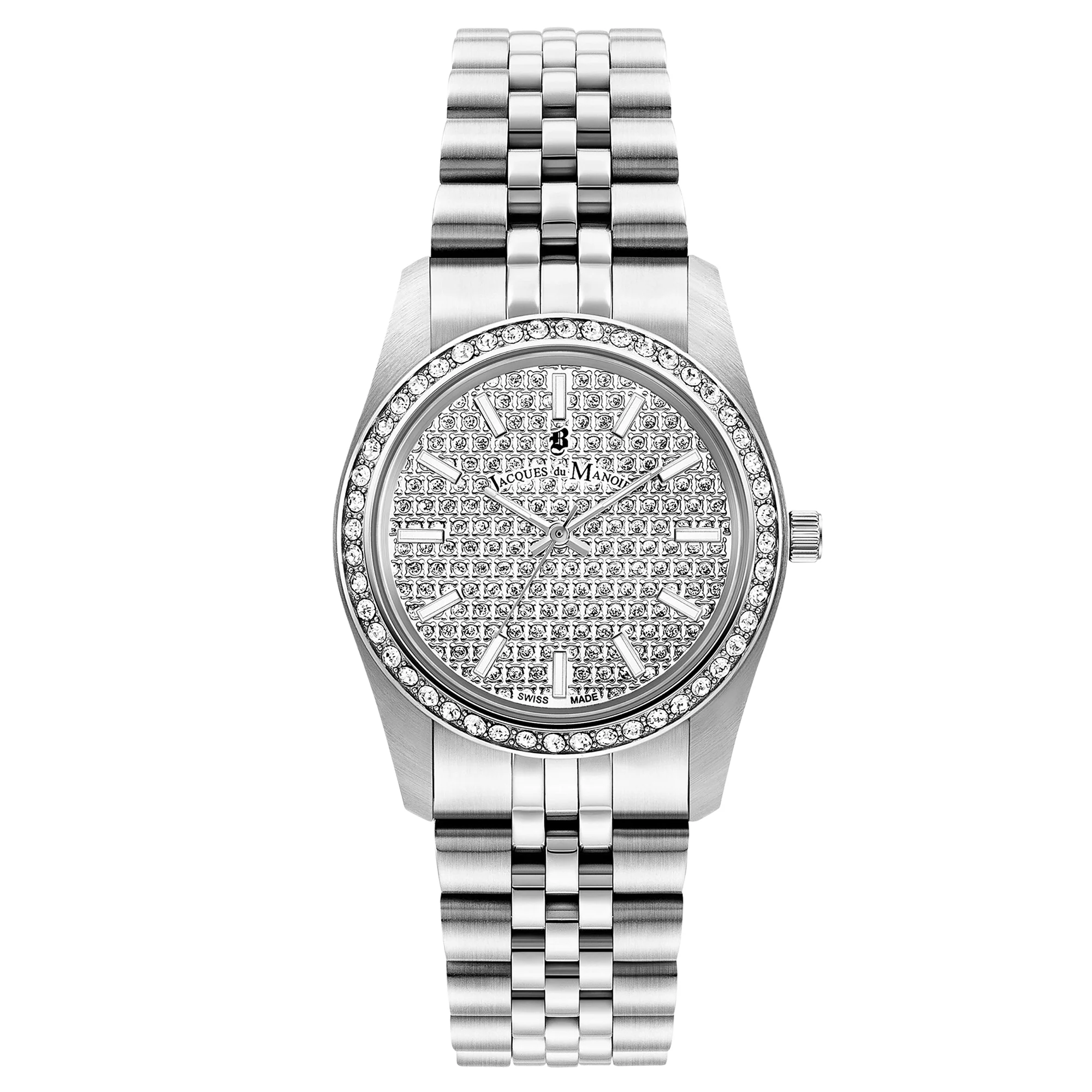 Jacques Du Manoir Ladies Inspiration Glamour Silver Watch