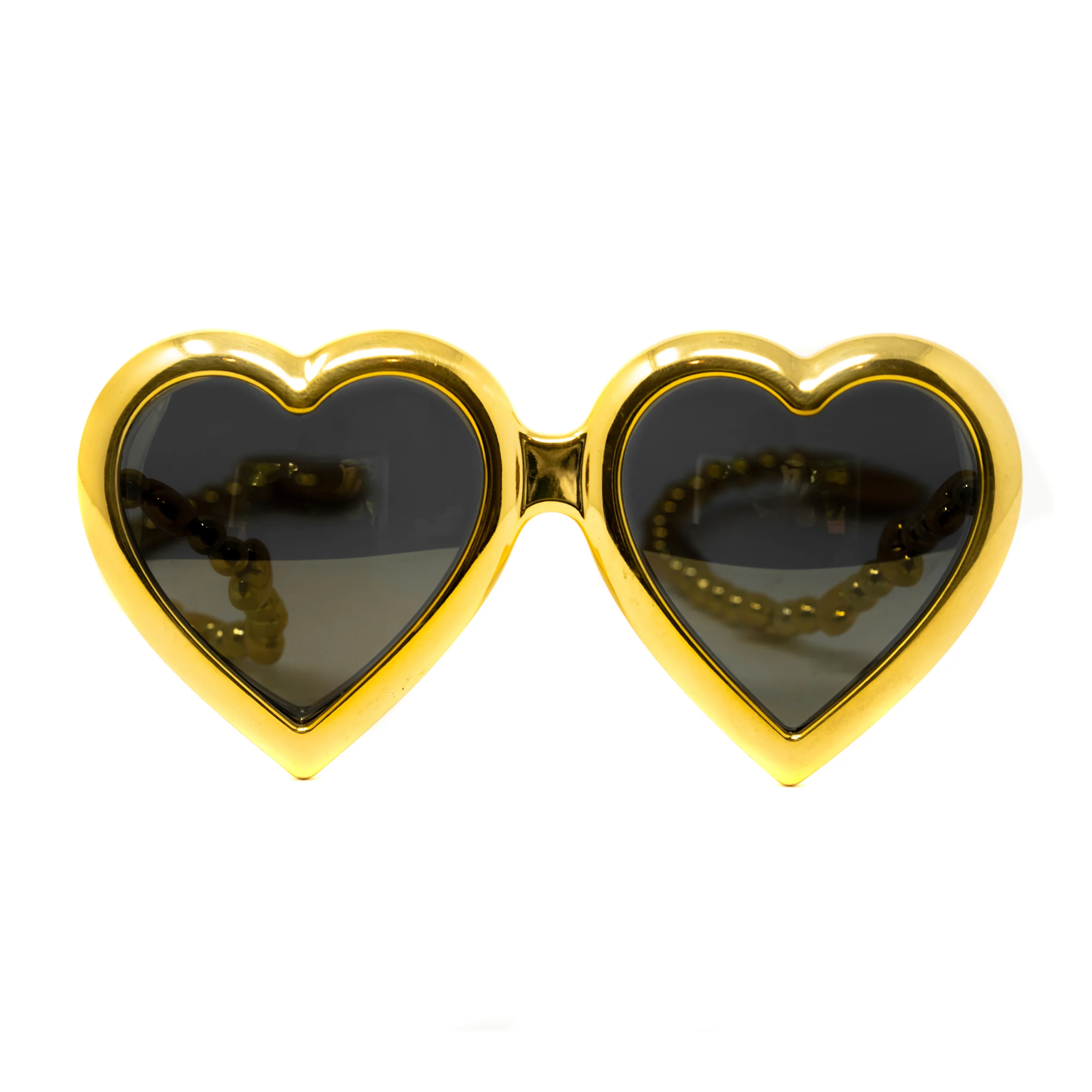 Jeremy Scott Ladies Heart Gold Sunglasses - Image 2