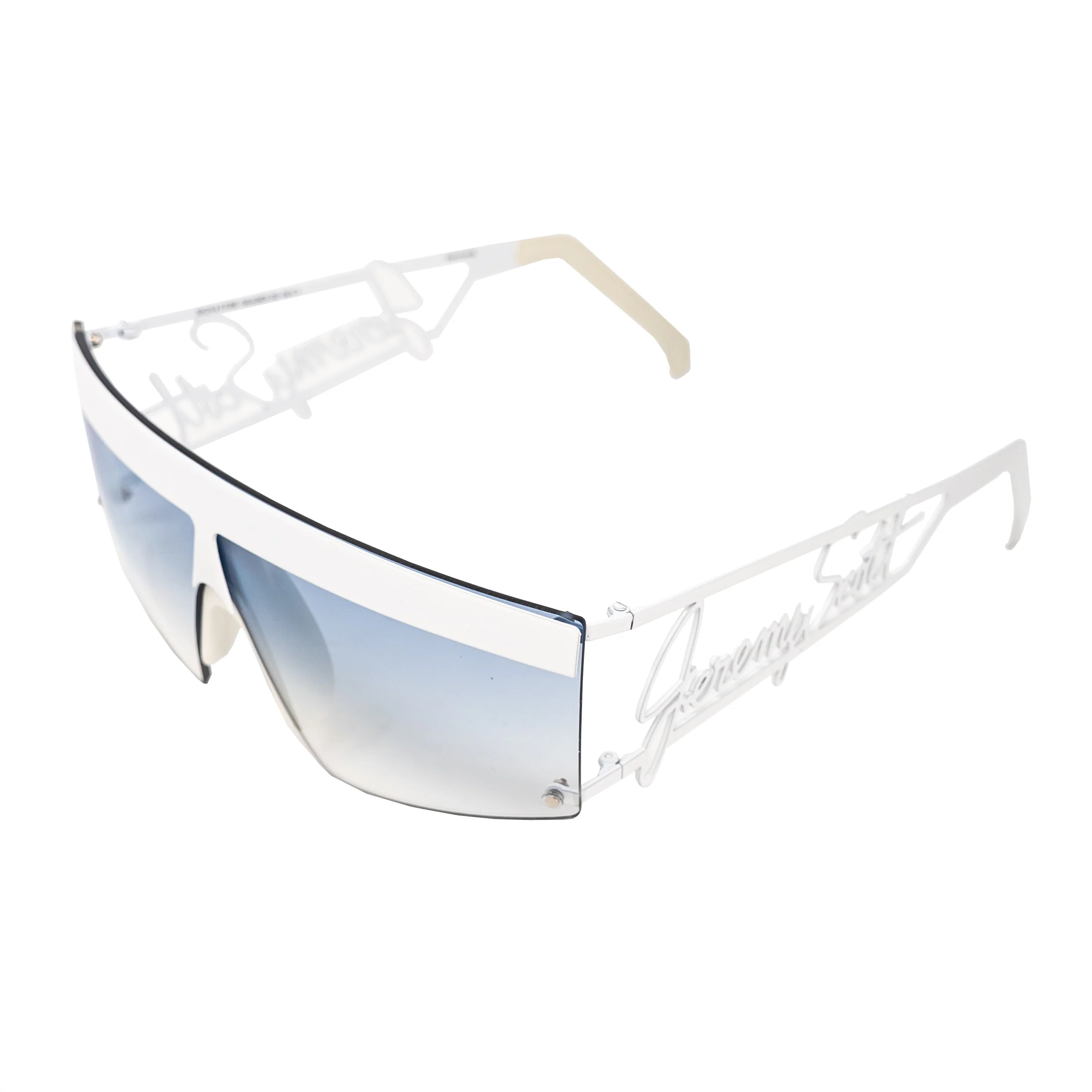 Jeremy Scott Unisex Rectangular White Grey Sunglasses