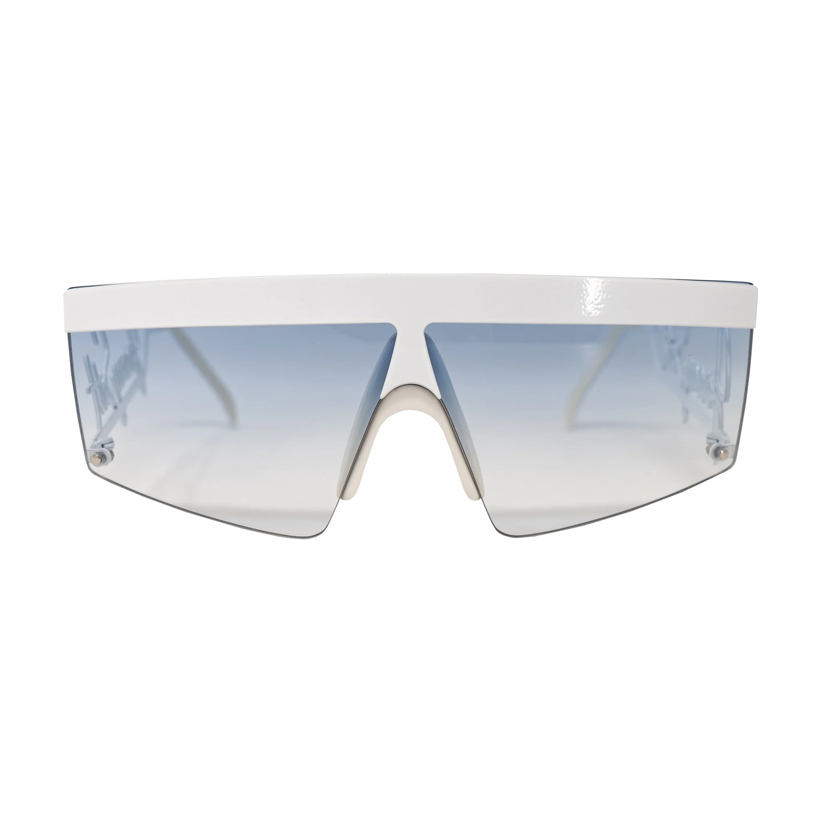 Jeremy Scott Unisex Rectangular White Grey Sunglasses - Image 2
