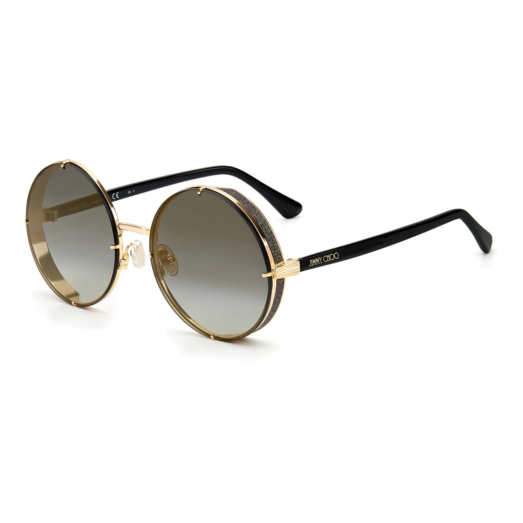 Jimmy Choo LILO/S RHL 58FQ (JC18)Women's Gold Black