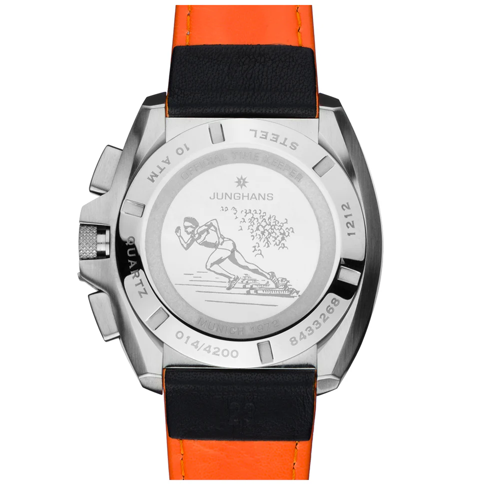 Junghans 1972 Chronoscope Men's Orange/Black Watch - Image 2