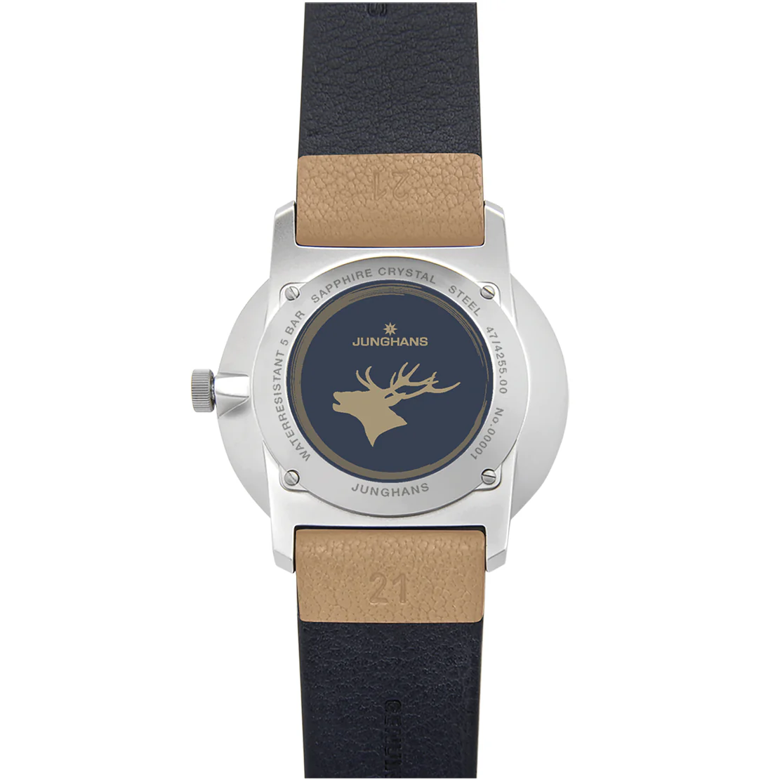 Junghans FORM Damen Men's Blue/Brown Watch - Image 4
