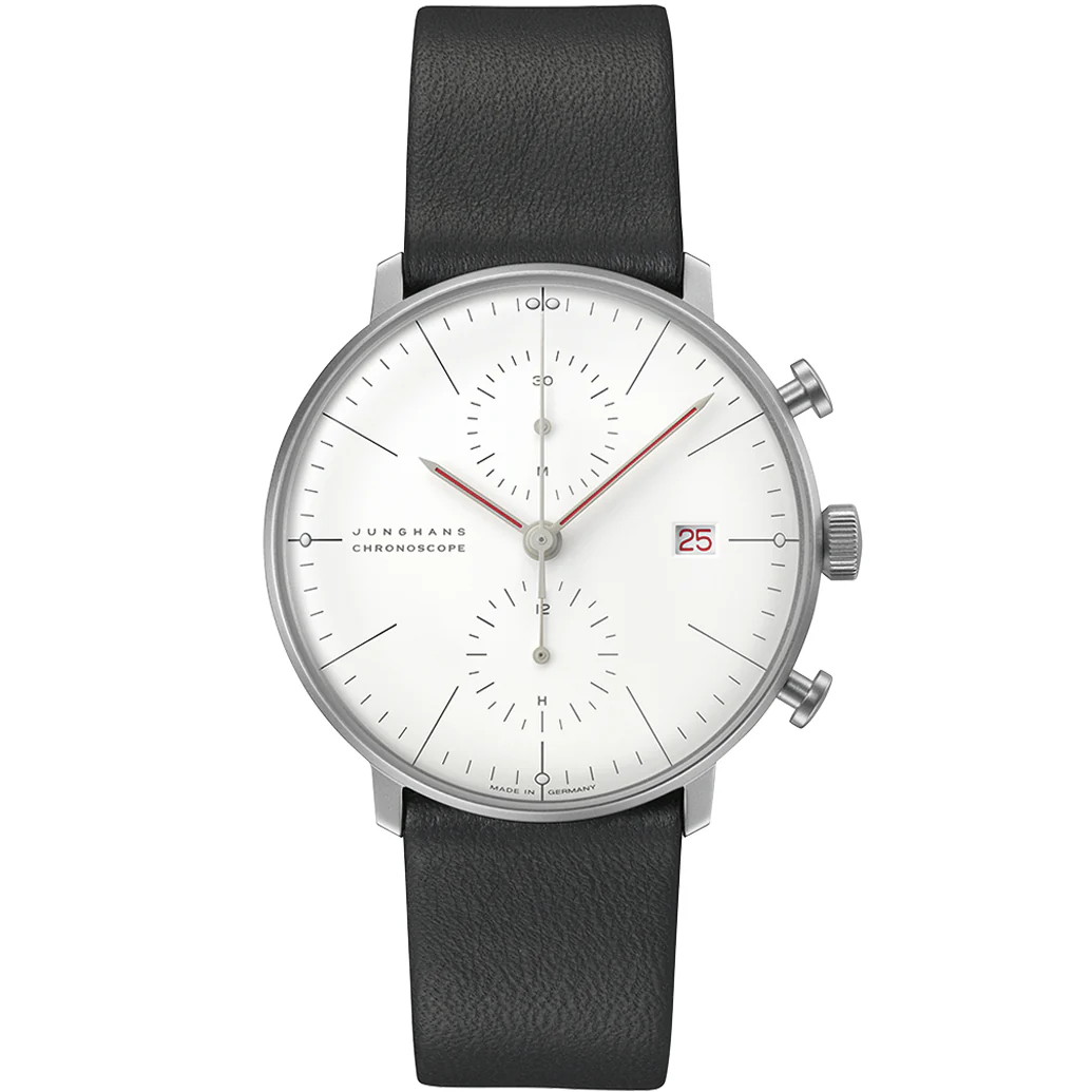 Junghans Max Bill Bauhaus Chronoscope Men's White/Black Watch