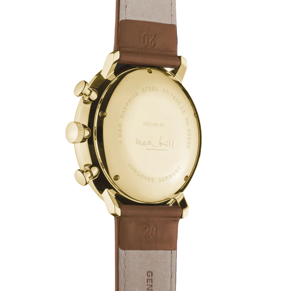 Junghans Max Bill Chronoscope Men's White/Gold Watch - Image 3