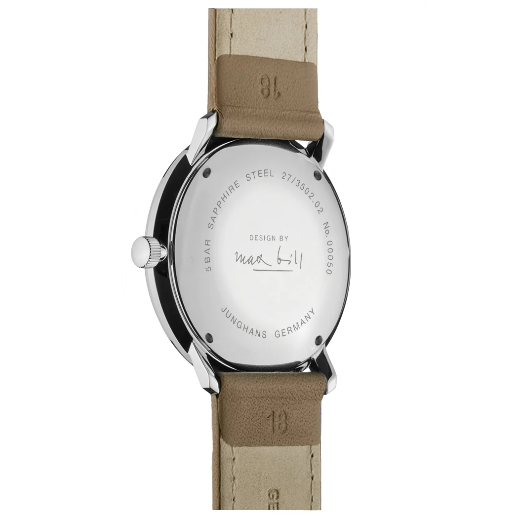 Junghans Max Bill Men's White/Brown Watch - Image 3