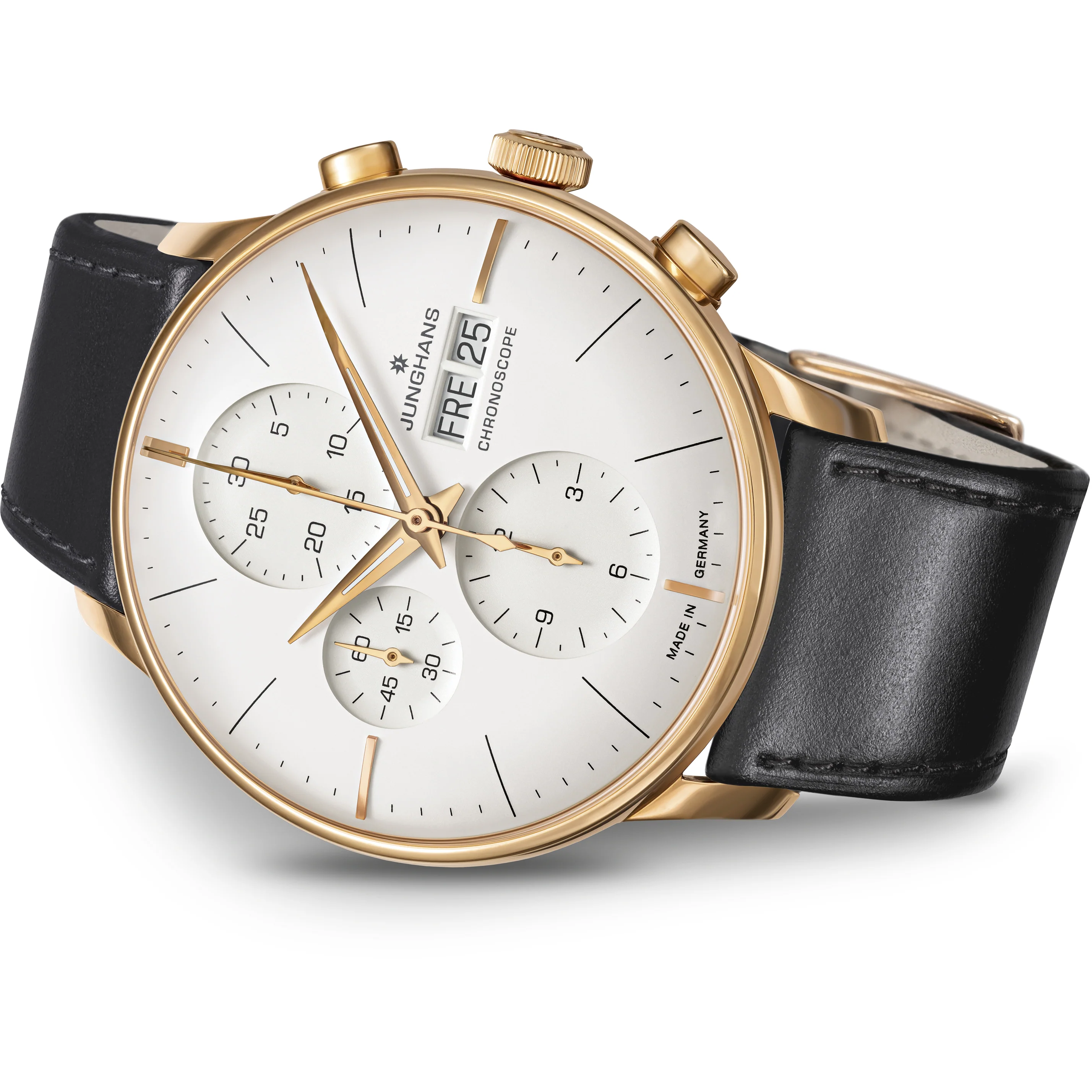Junghans Meister Chronoscope White/Rose Gold Gent's Day/Date Watch - Image 2