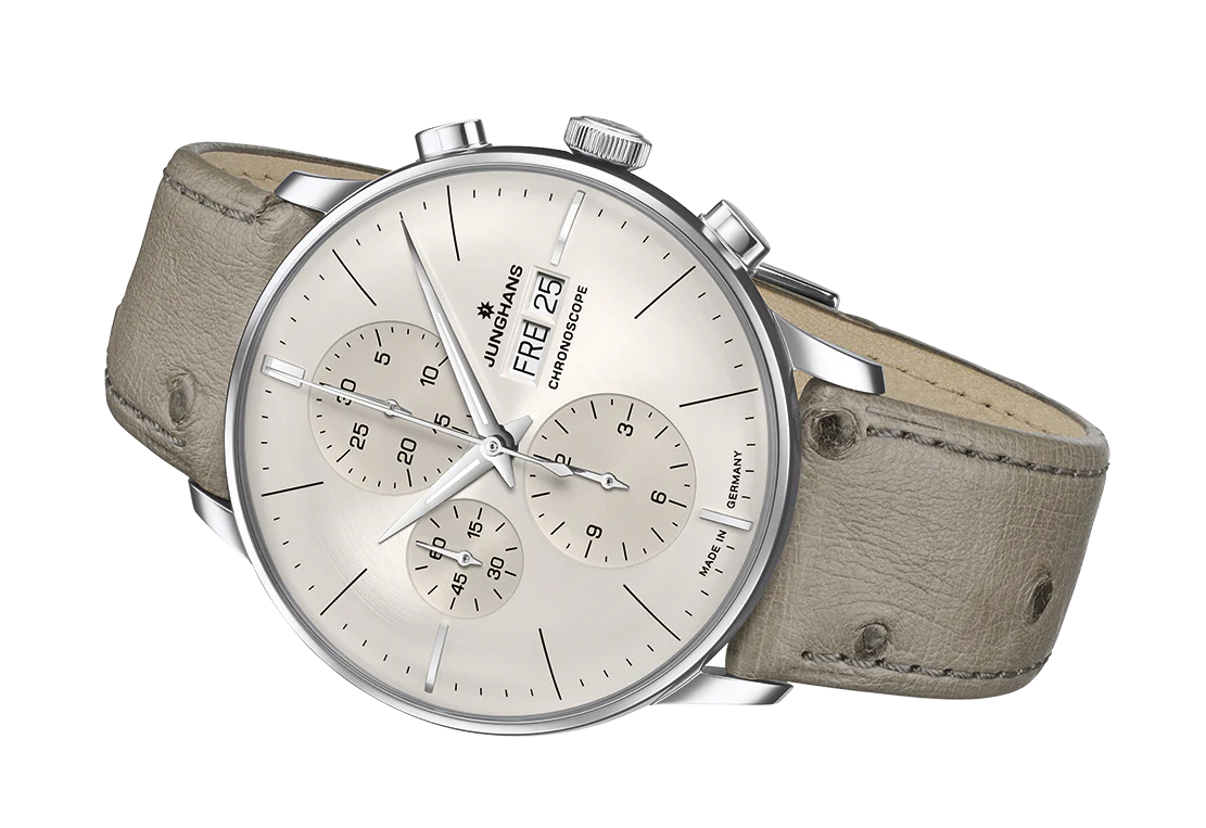 Junghans Meister Chronoscope Men's Beige Grey Watch - Image 3