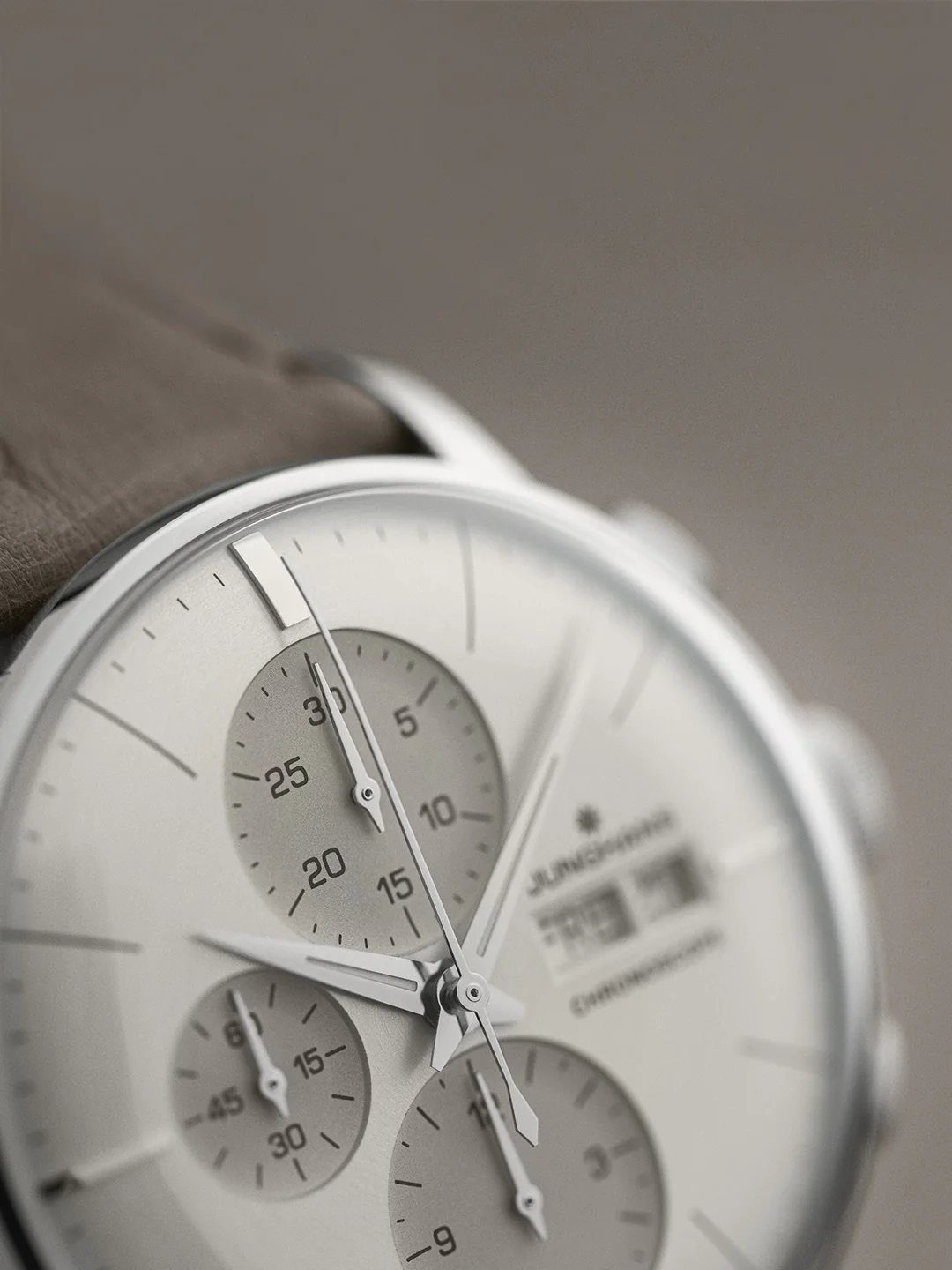 Junghans Meister Chronoscope Men's Beige Grey Watch - Image 5