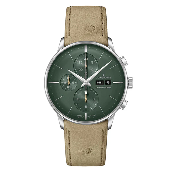 Junghans Meister Chronoscope Men's Green/Beige Watch