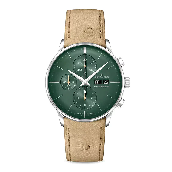 Junghans Meister Chronoscope Men's Green/Beige Watch