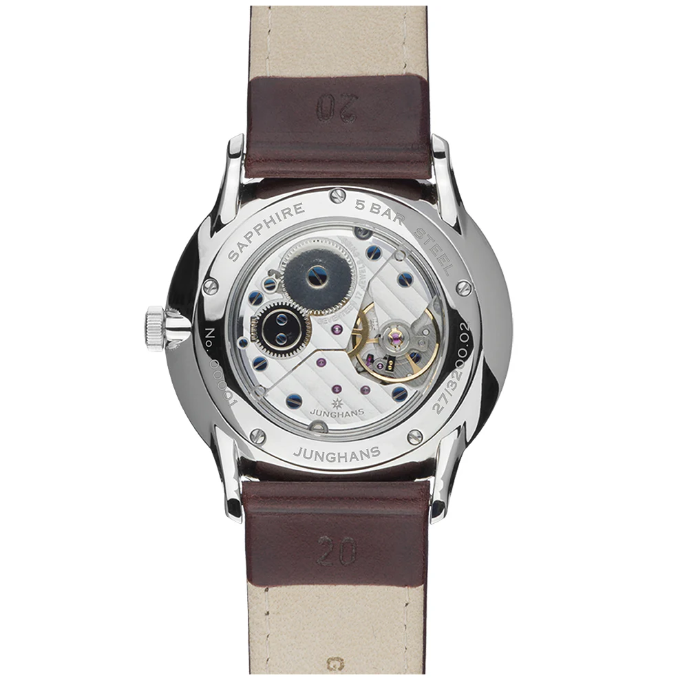 Junghans Meister Handaufzug Mechanical Men's White/Brown Watch - Image 3