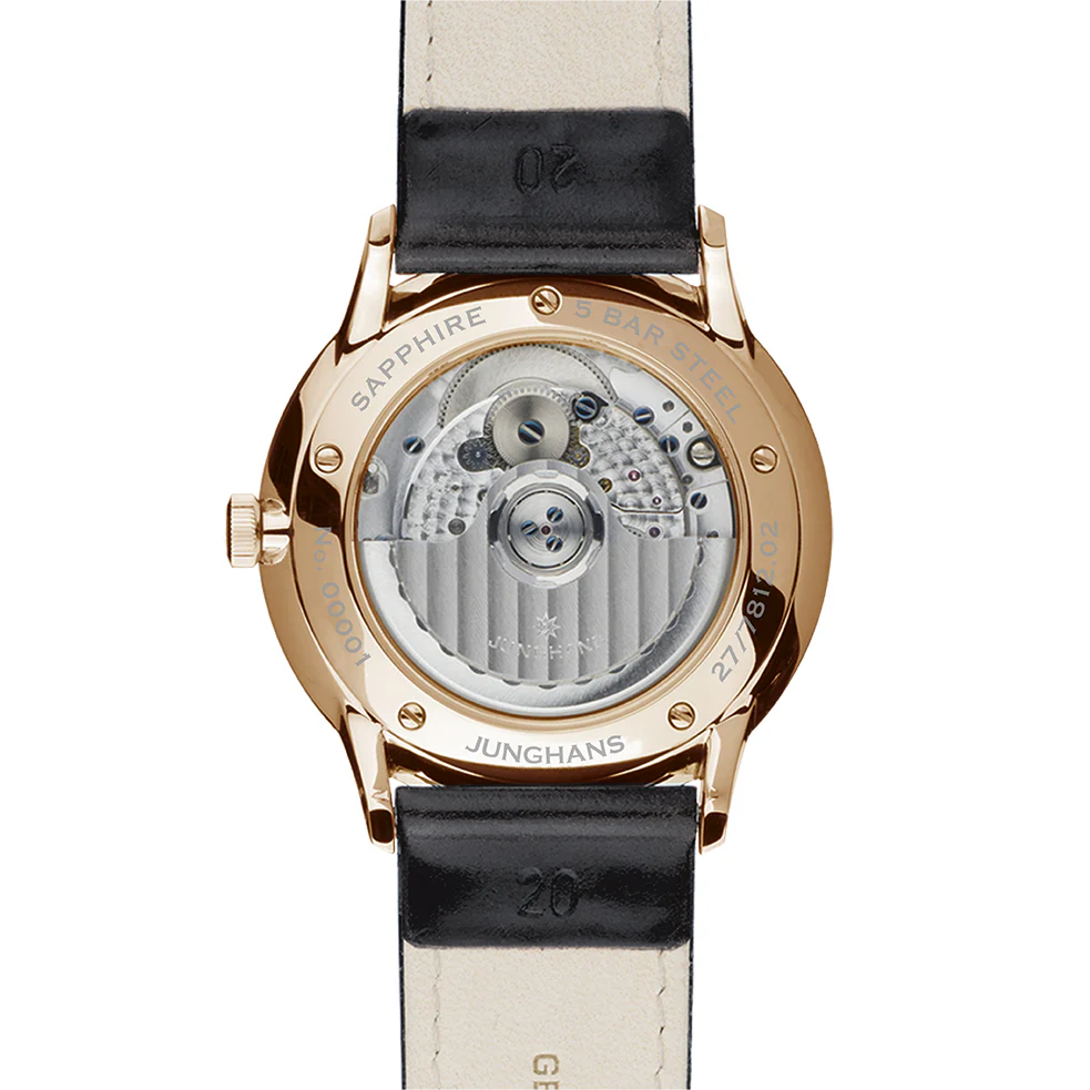 Junghans Meister Mechanical Classic Men's White/Rose Gold Watch - Image 3