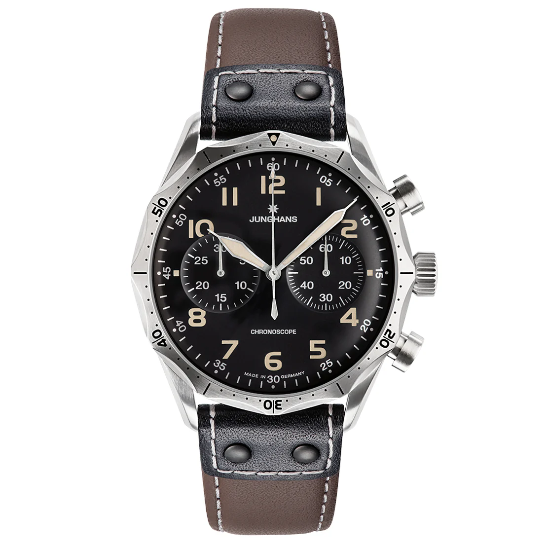 Junghans Meister Pilot Men's Black/Brown Watch