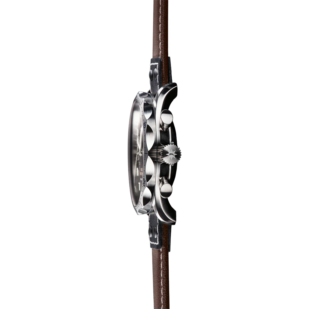 Junghans Meister Pilot Men's Black/Brown Watch - Image 3