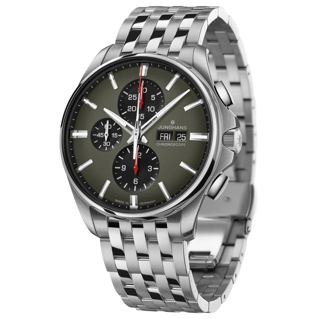 Junghans Meister S Chronoscope Men's Grey/Silver Watch - Image 2