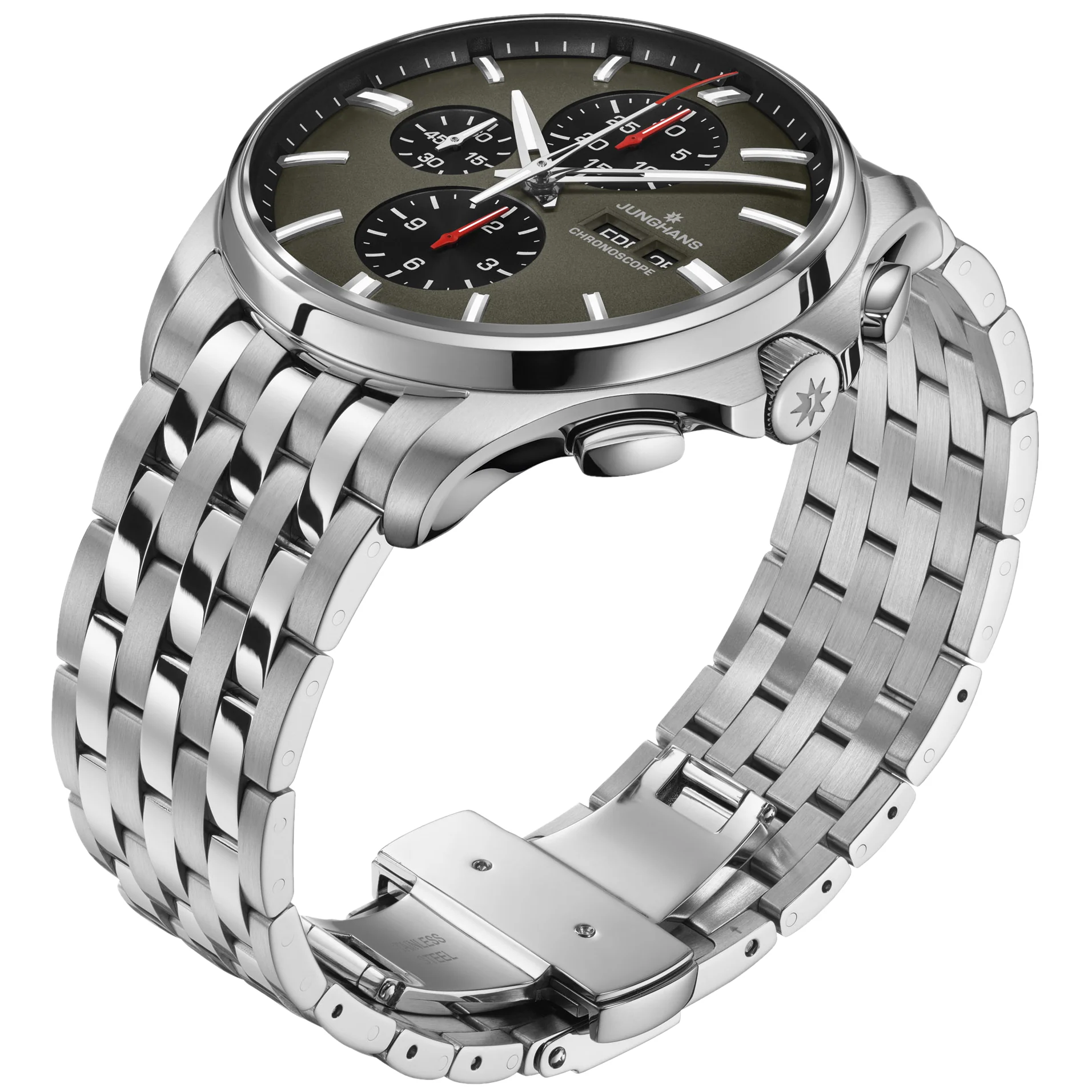 Junghans Meister S Chronoscope Men's Grey/Silver Watch - Image 3