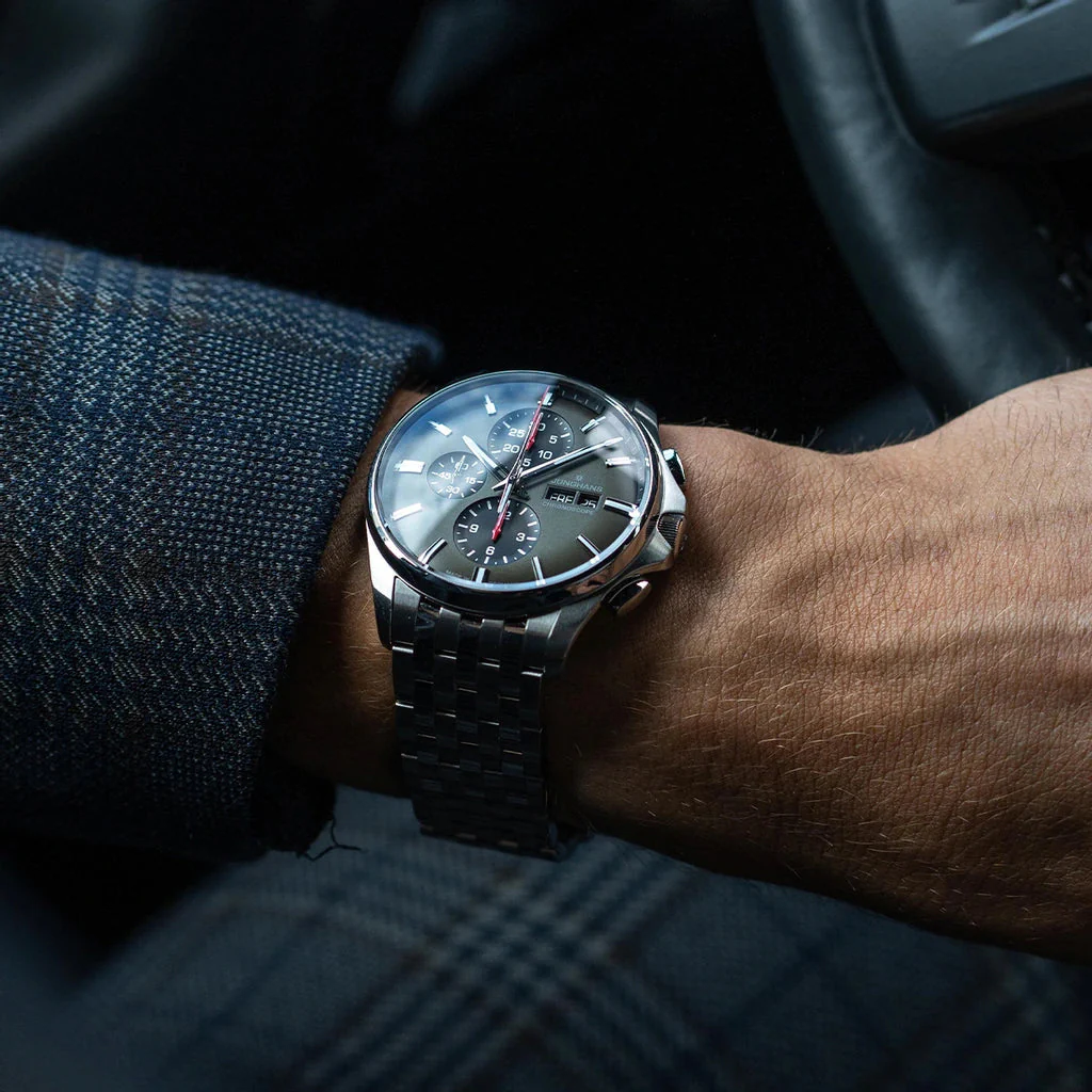 Junghans Meister S Chronoscope Men's Grey/Silver Watch - Image 6