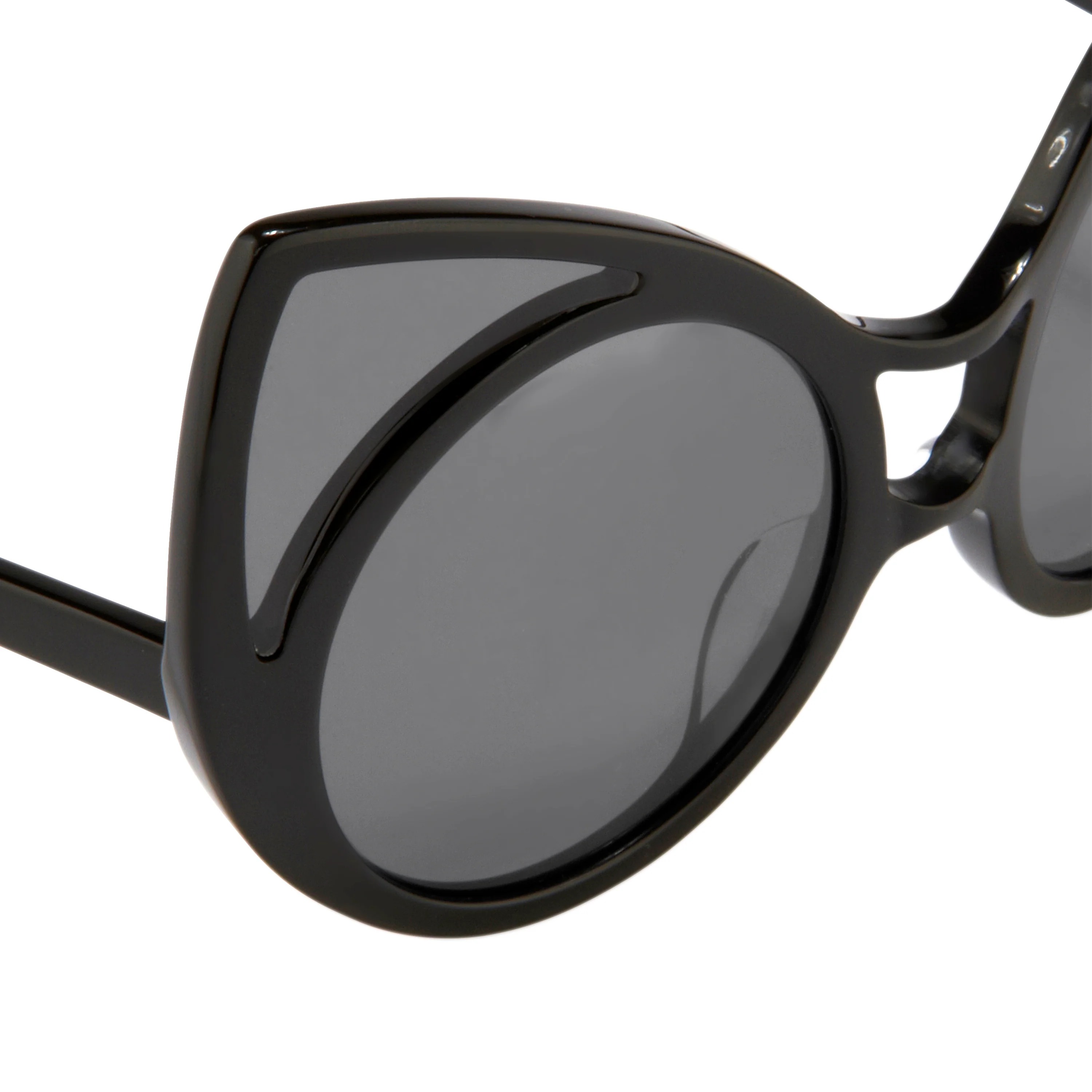 Khaleda And Fahad Ladies Cat Eye Grey Sunglasses - Image 4