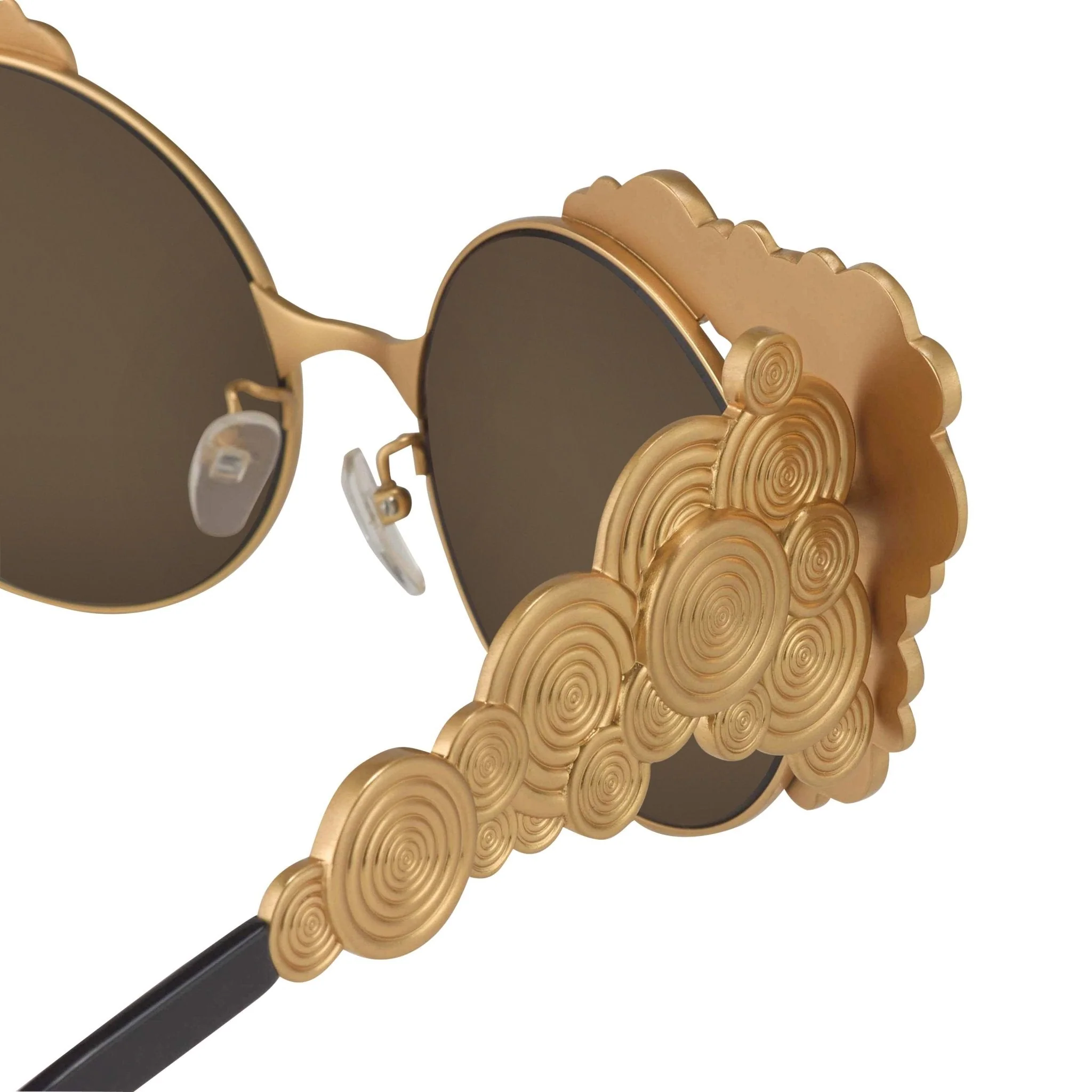 Khaleda And Fahad Ladies Sunglasses Cat Eyes Yellow Gold - Image 2