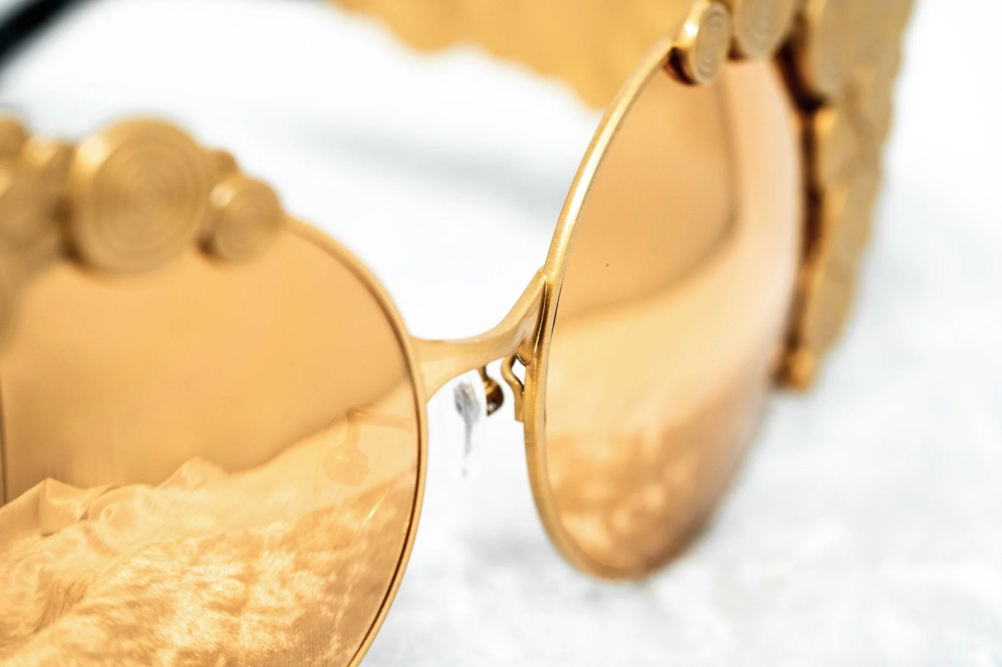 Khaleda And Fahad Ladies Sunglasses Cat Eyes Yellow Gold - Image 8