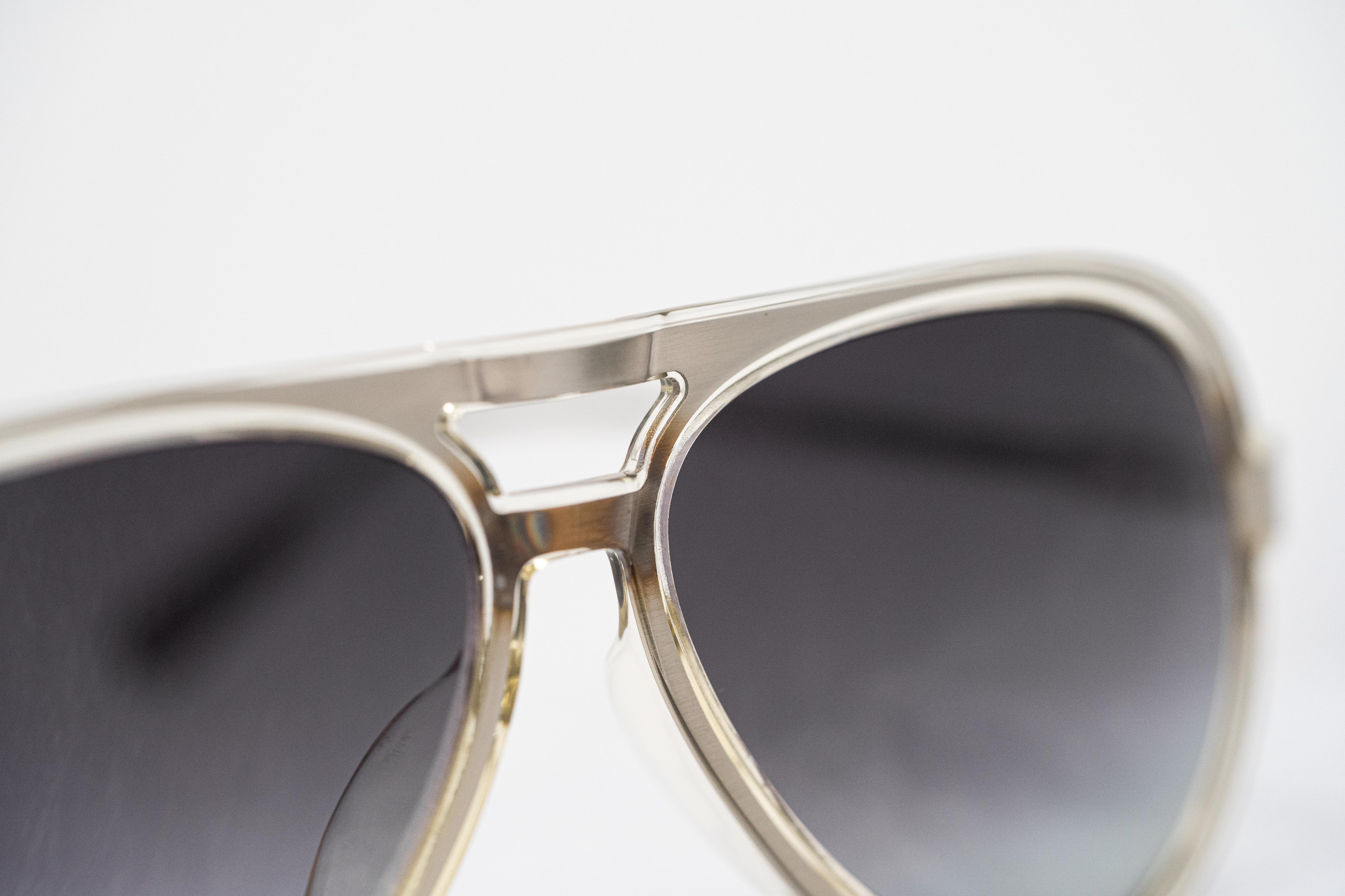 Kris Van Assche Aviator Sunglasses Clear Dark Grey - Image 7