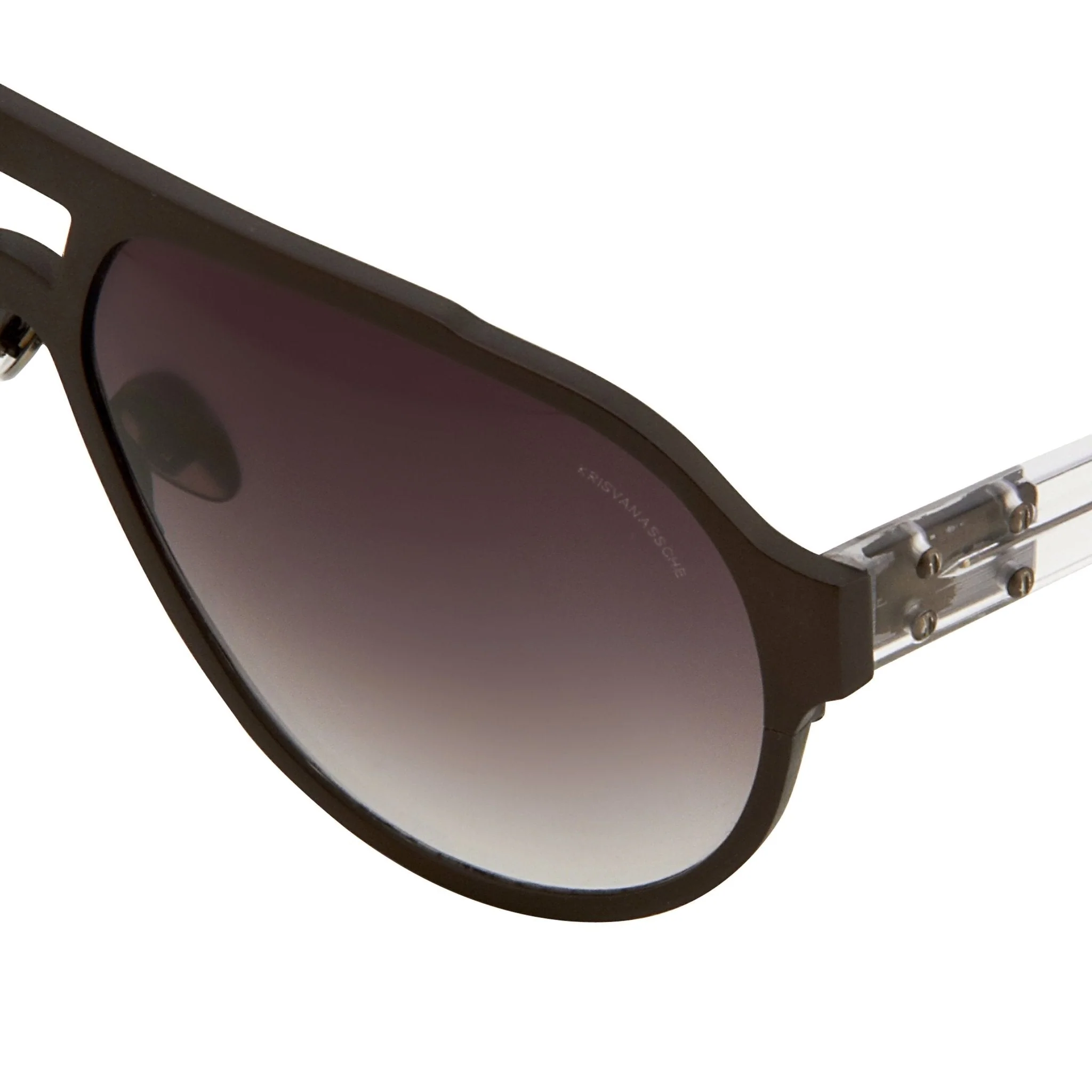 Kris Van Assche Sunglasses Dark Purple Brown and Grey - Image 2