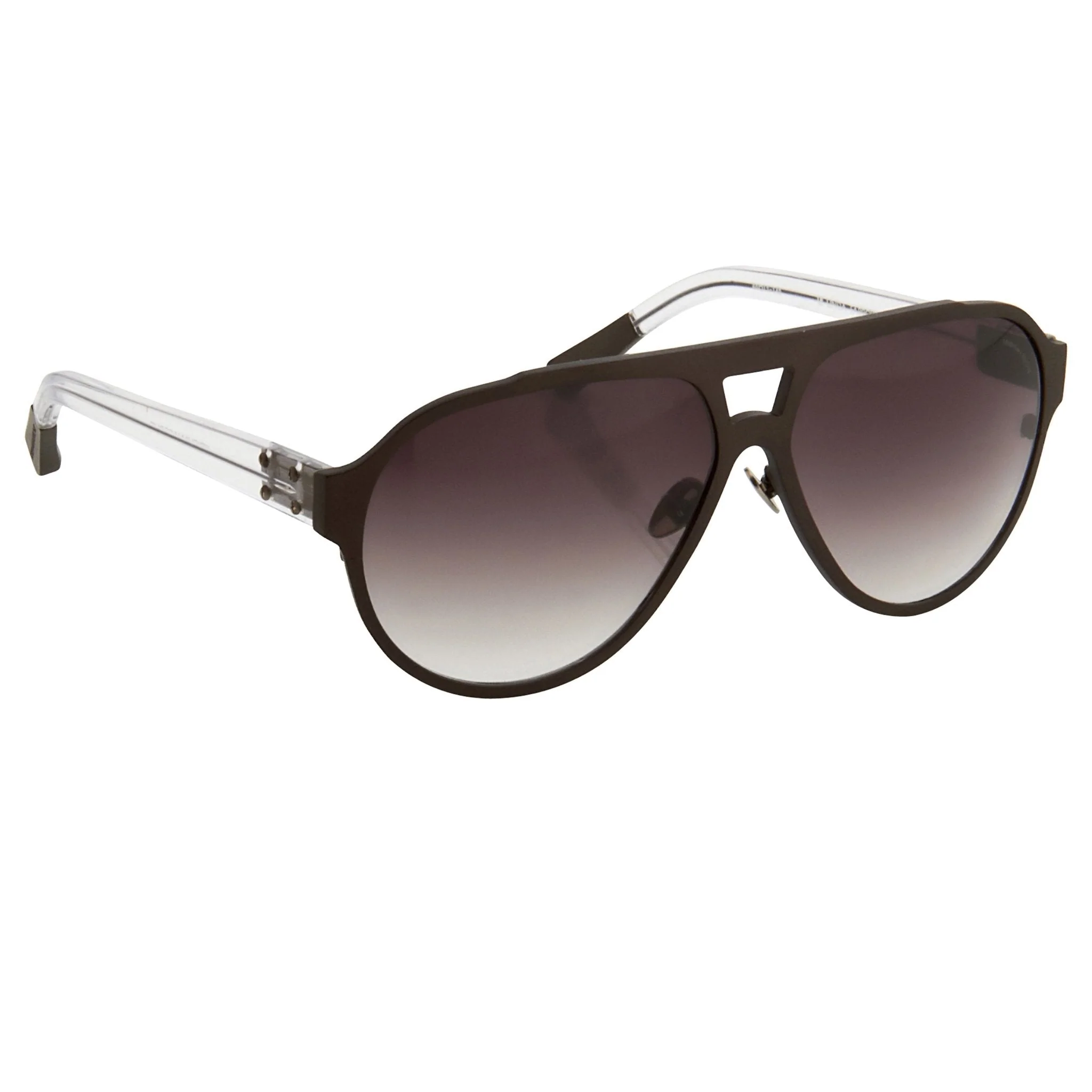 Kris Van Assche Sunglasses Dark Purple Brown and Grey - Image 3