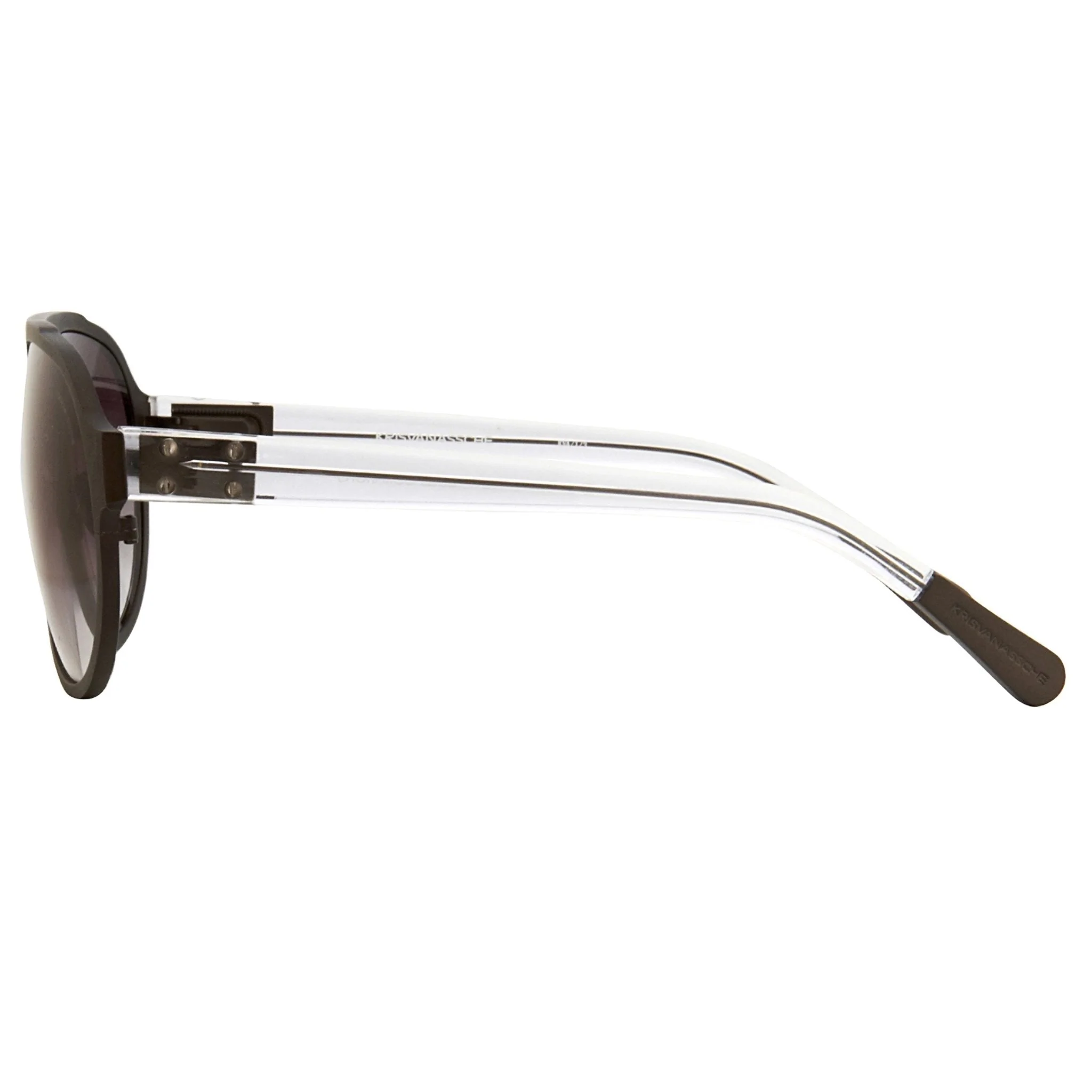Kris Van Assche Sunglasses Dark Purple Brown and Grey - Image 4