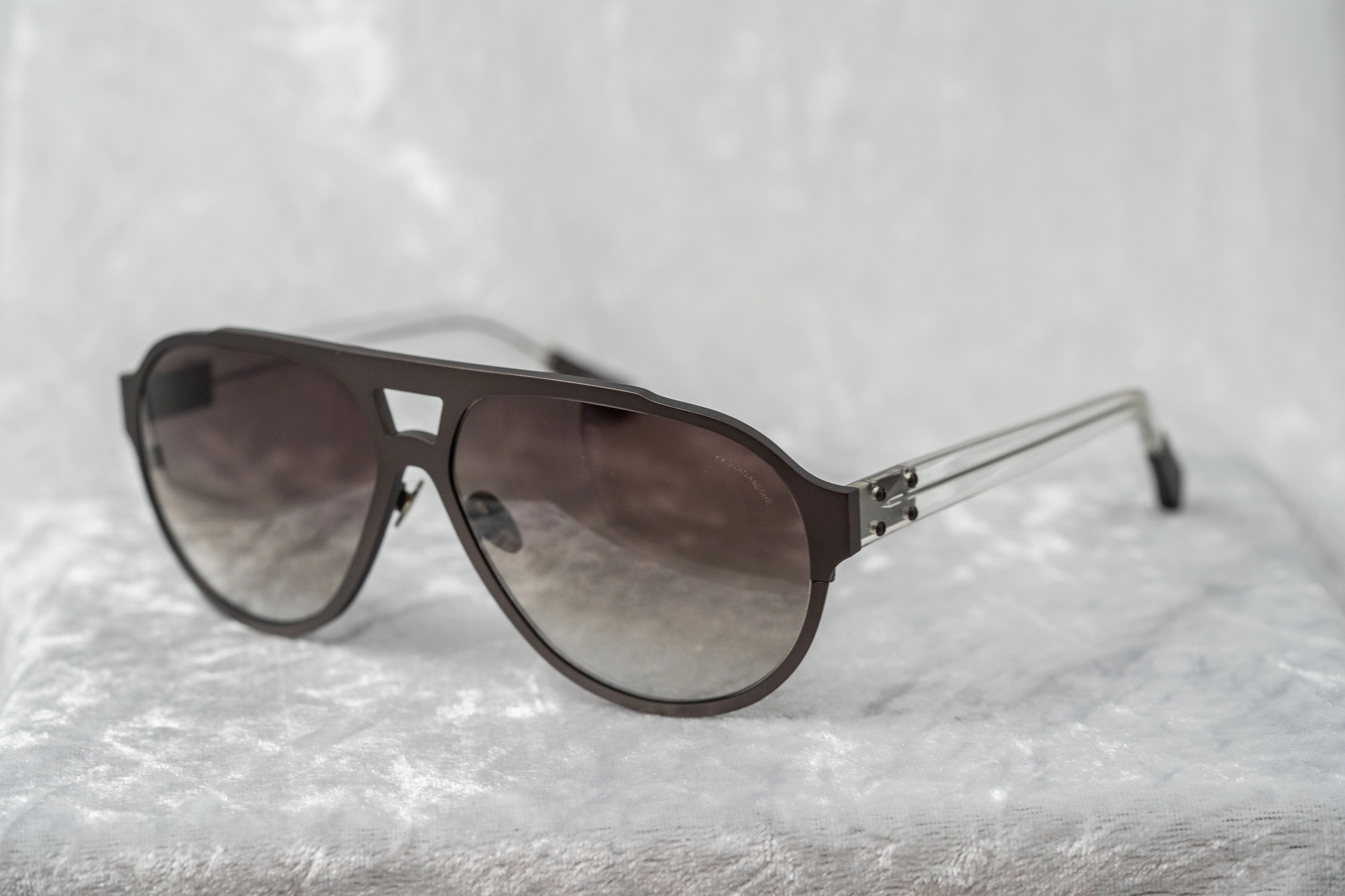 Kris Van Assche Sunglasses Dark Purple Brown and Grey - Image 5