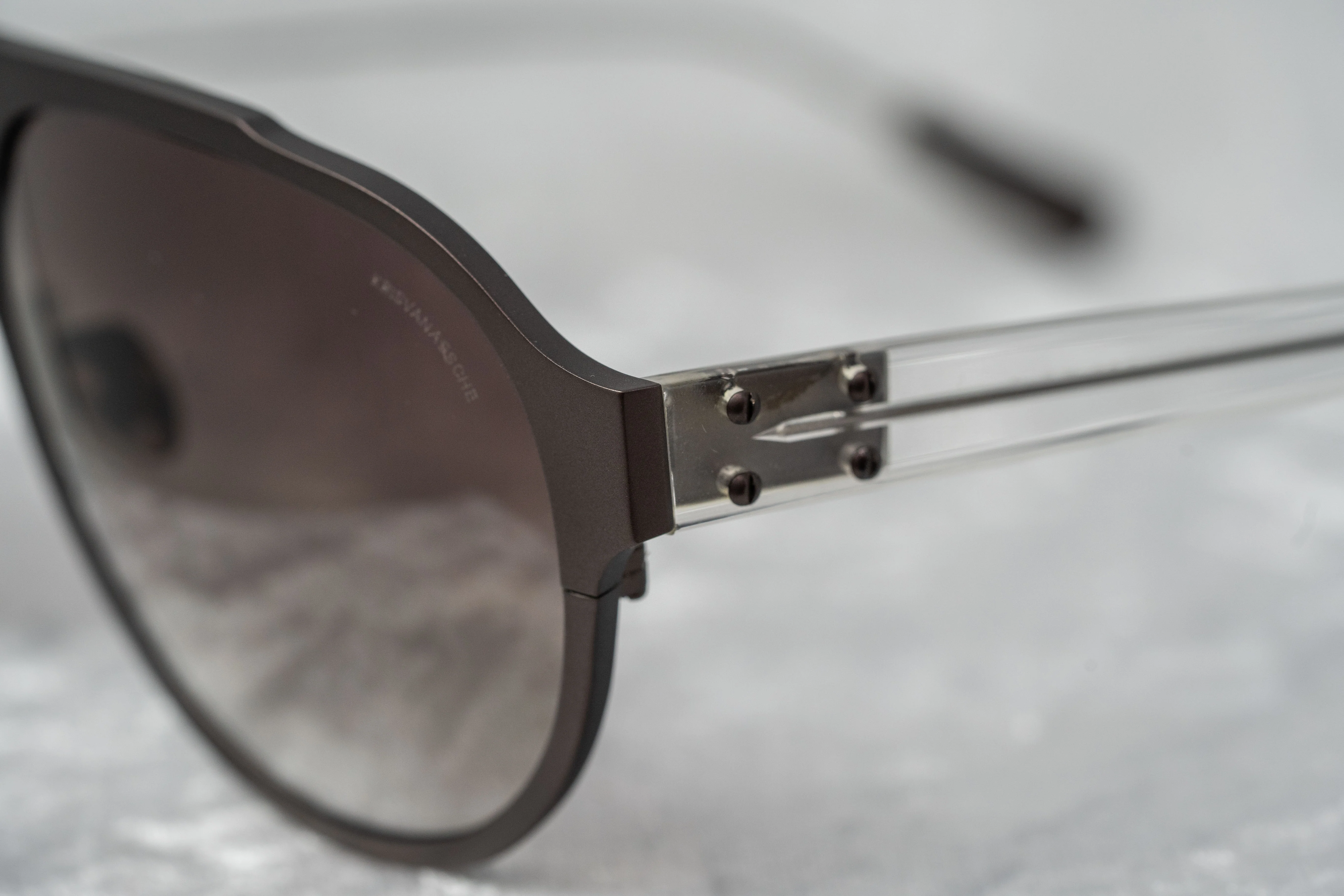 Kris Van Assche Sunglasses Dark Purple Brown and Grey - Image 7