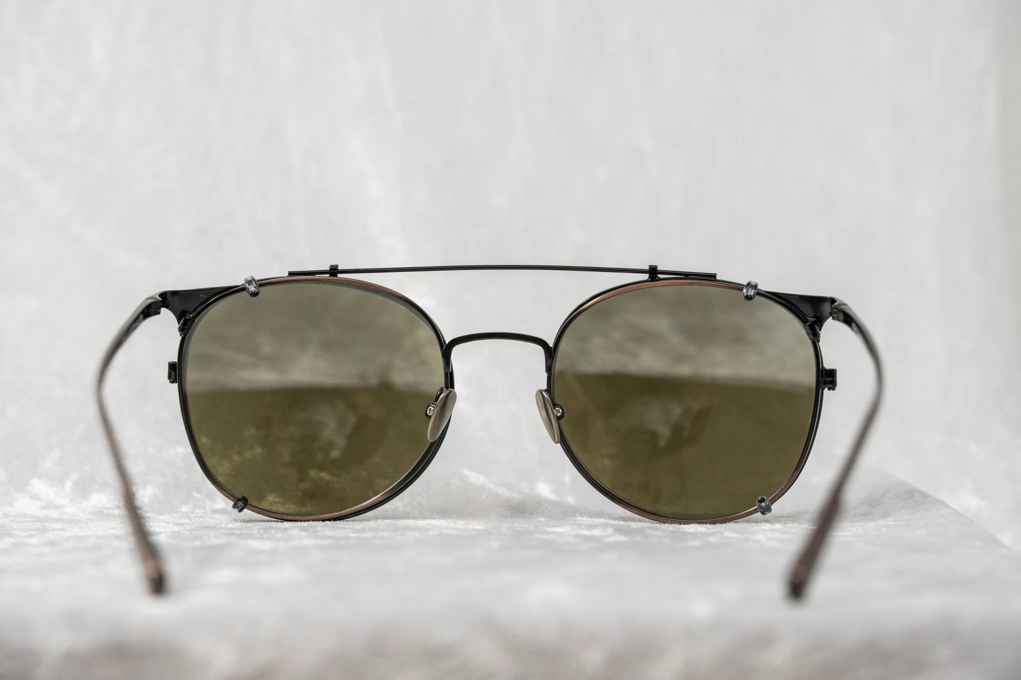 Kris Van Assche Sunglasses Round Shiny Black Bronze and Grey - Image 11