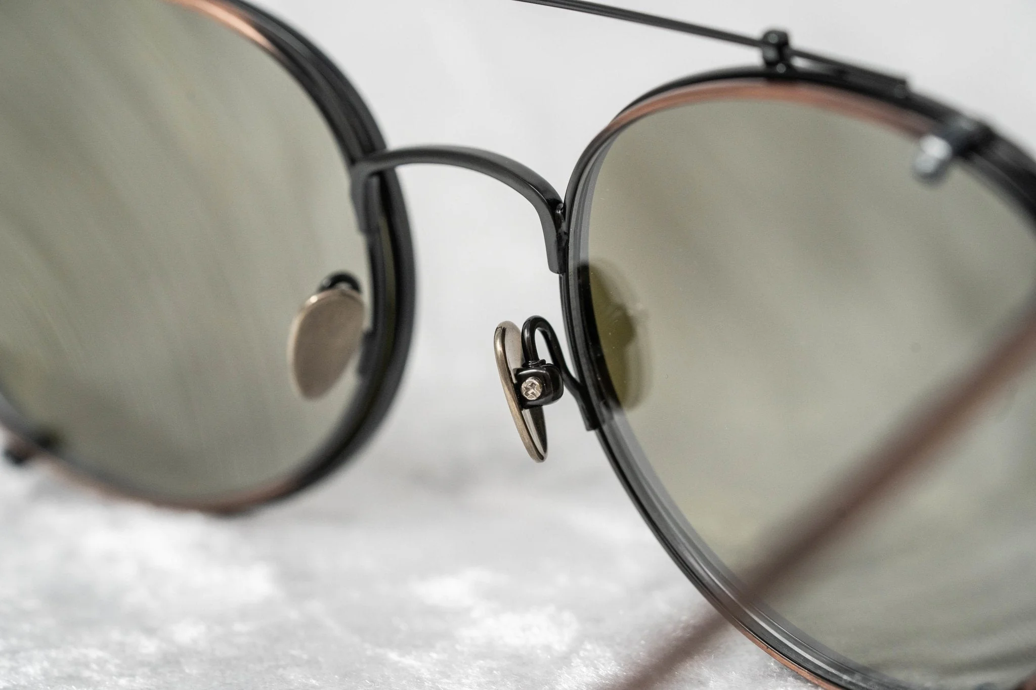 Kris Van Assche Sunglasses Round Shiny Black Bronze and Grey - Image 12