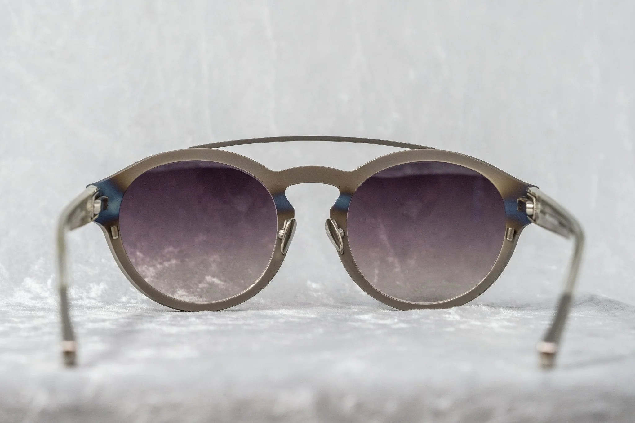 Kris Van Assche Sunglasses Round Burnt Silver and Grey - Image 11