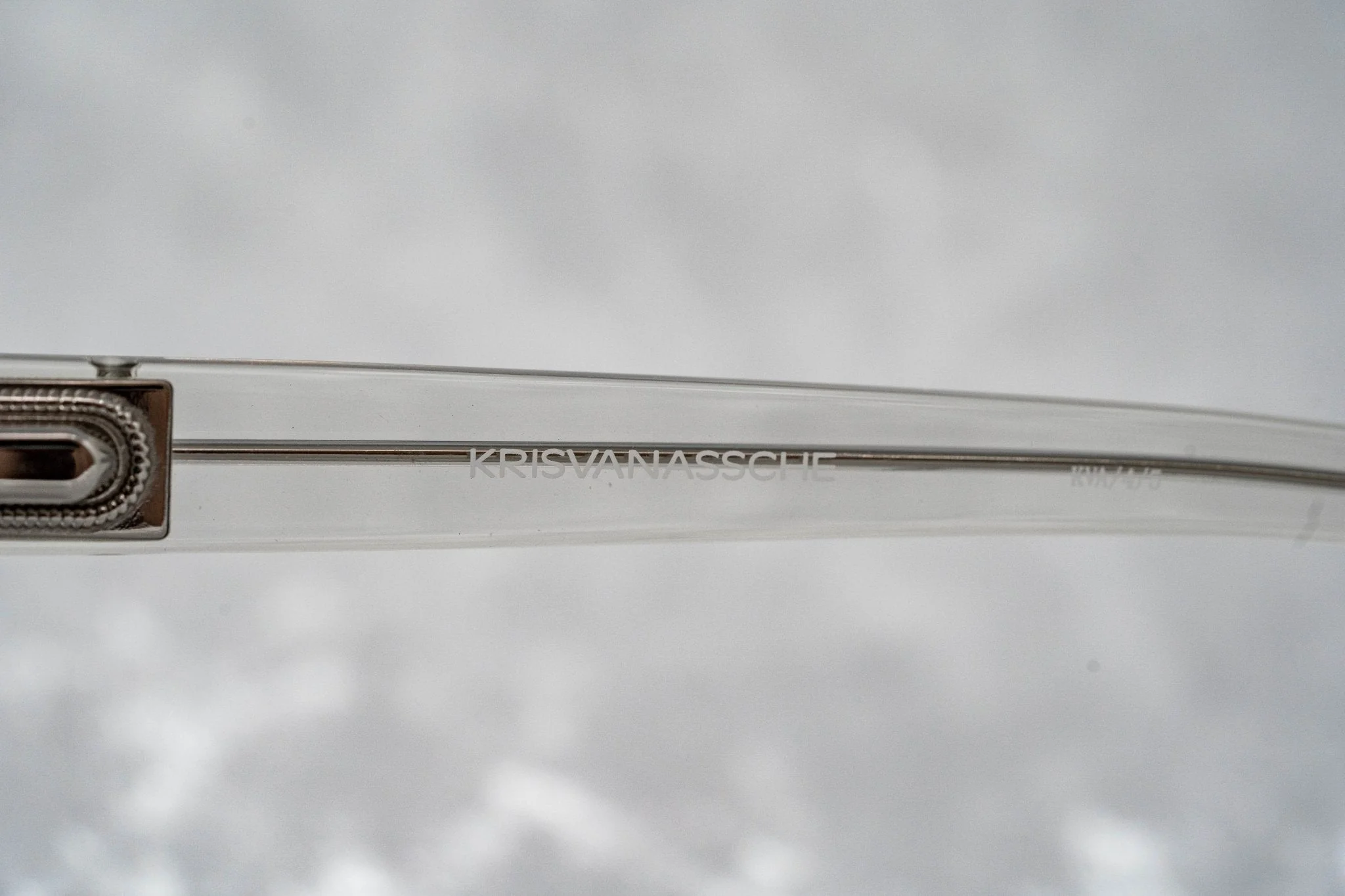 Kris Van Assche Sunglasses Round Burnt Silver and Grey - Image 8