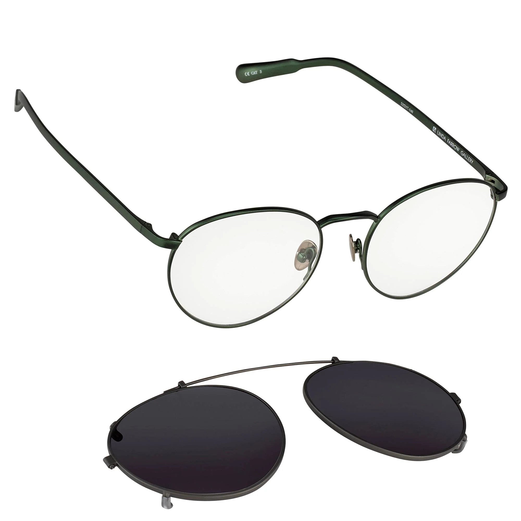 Kris Van Assche Sunglasses Round Green and Gunmetal Grey - Image 14