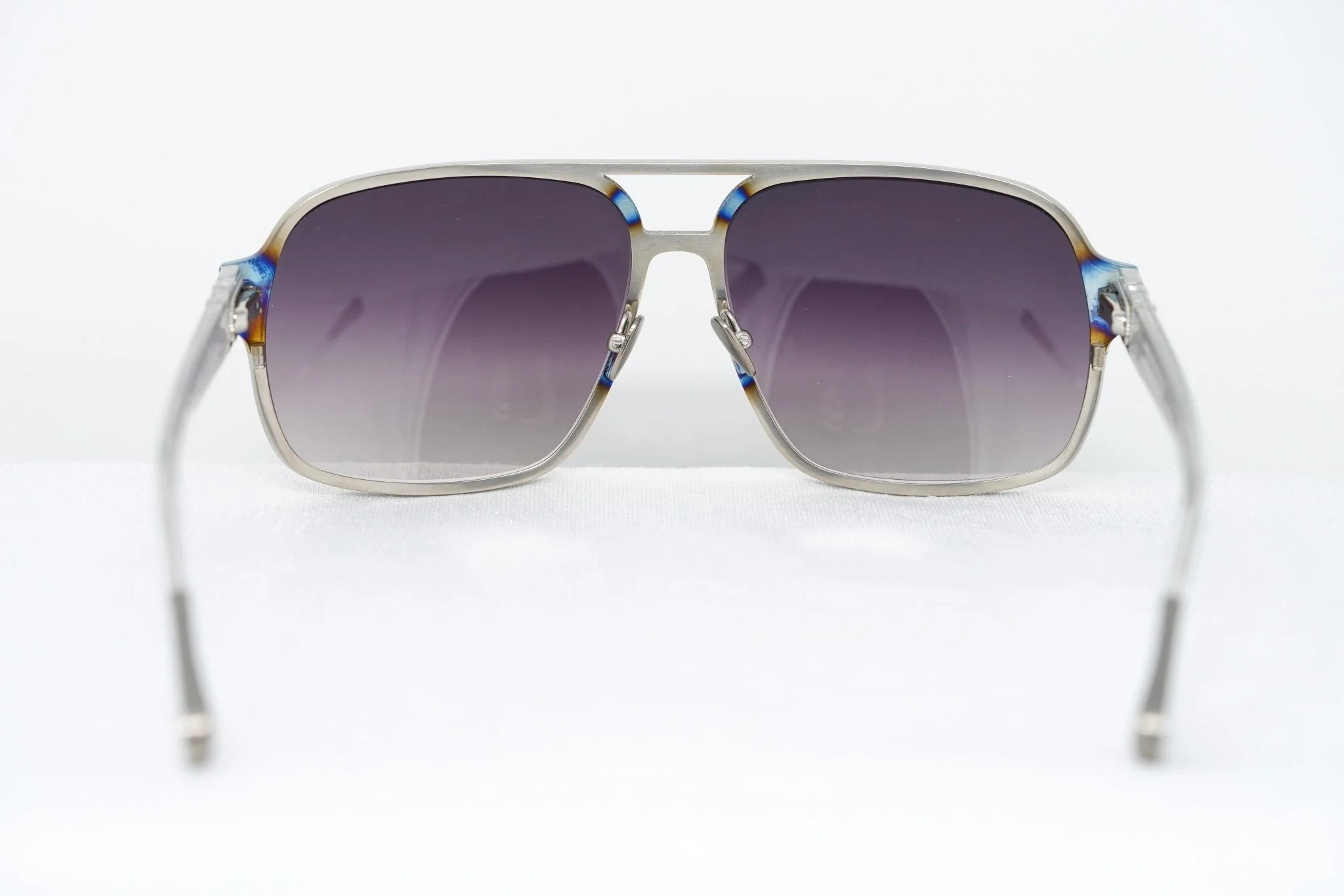 Kris Van Assche Sunglasses Rectangular Purple and Metalic SIlver - Image 4