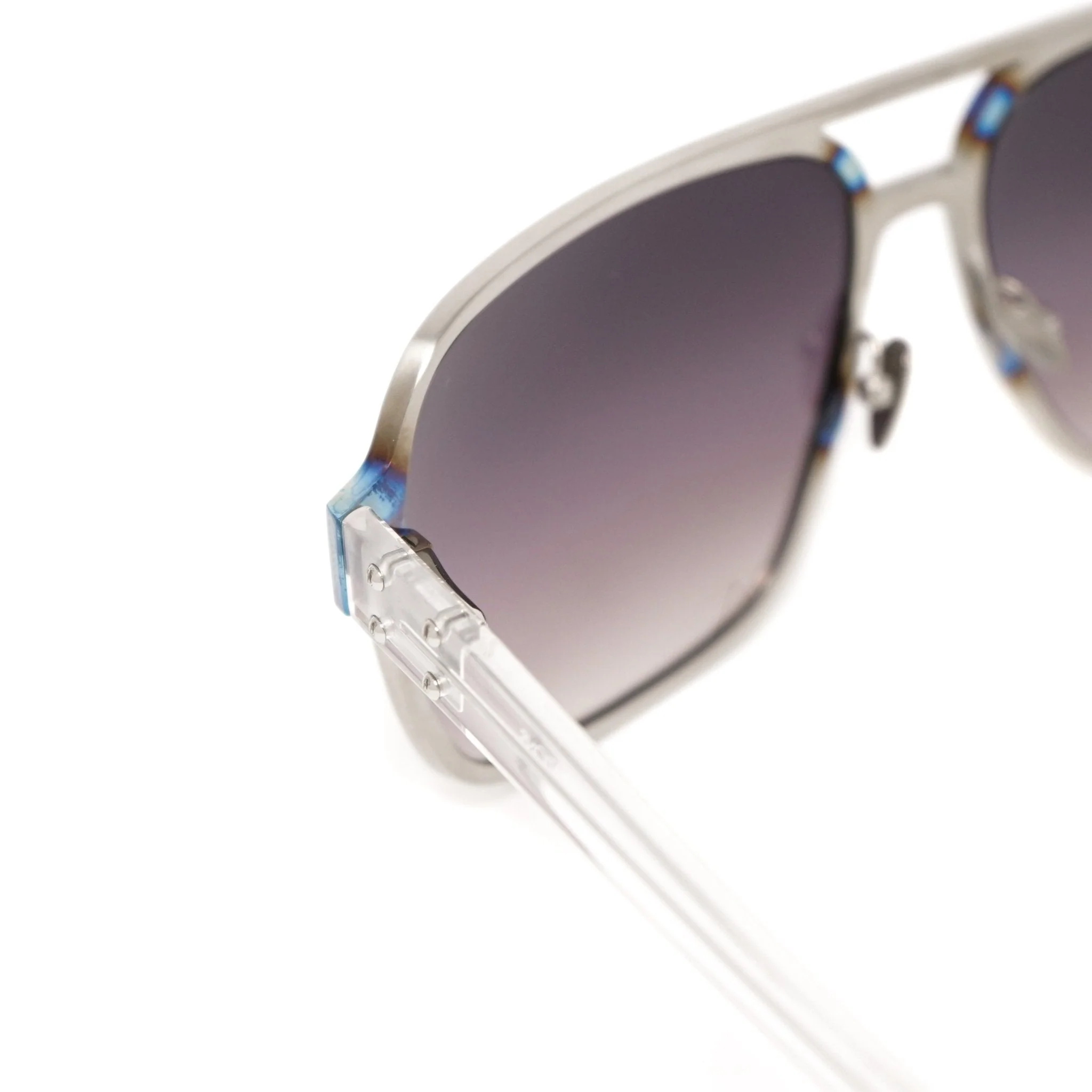 Kris Van Assche Sunglasses Rectangular Purple and Metalic SIlver - Image 5