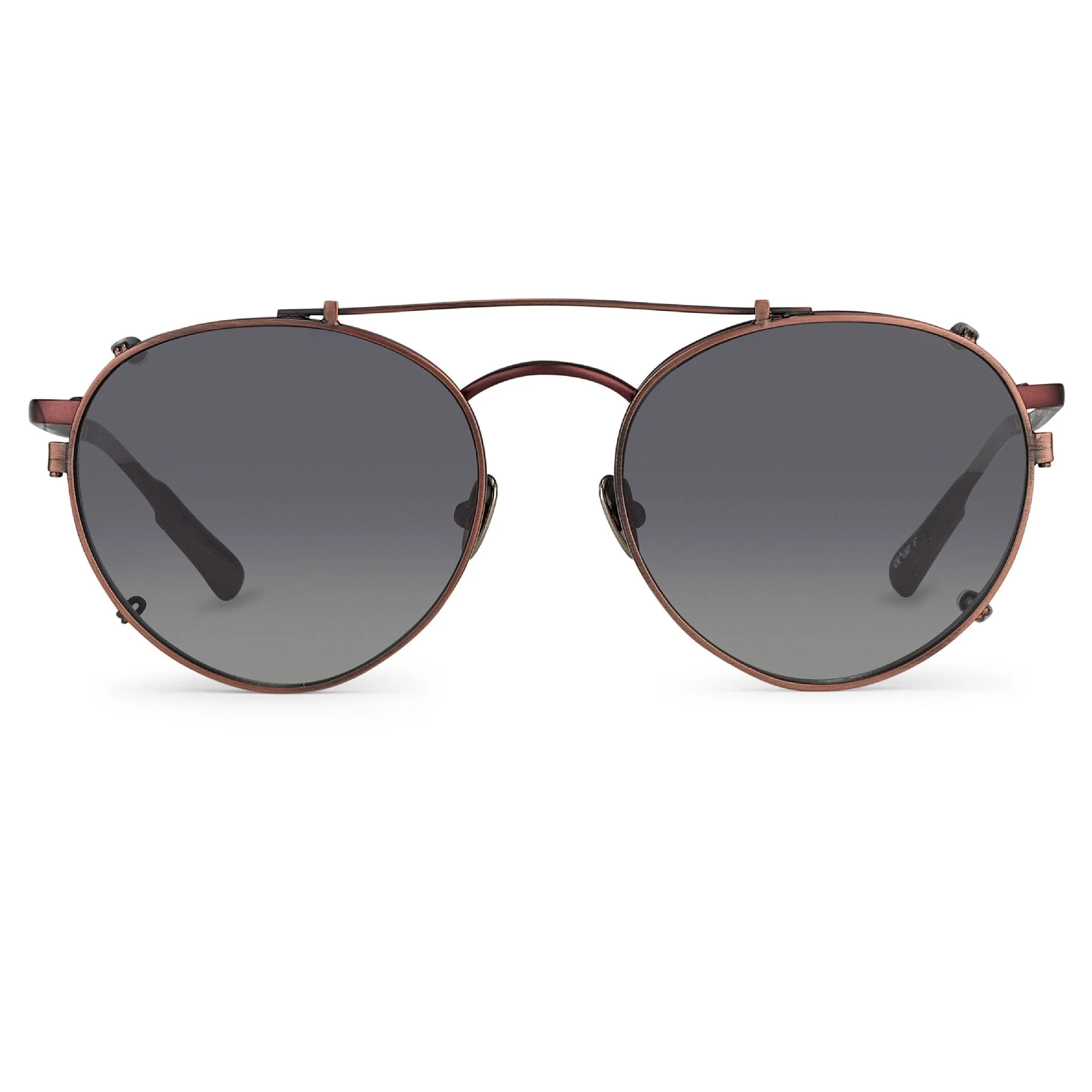 Kris Van Assche Sunglasses Round Matte Burgundy and Grey