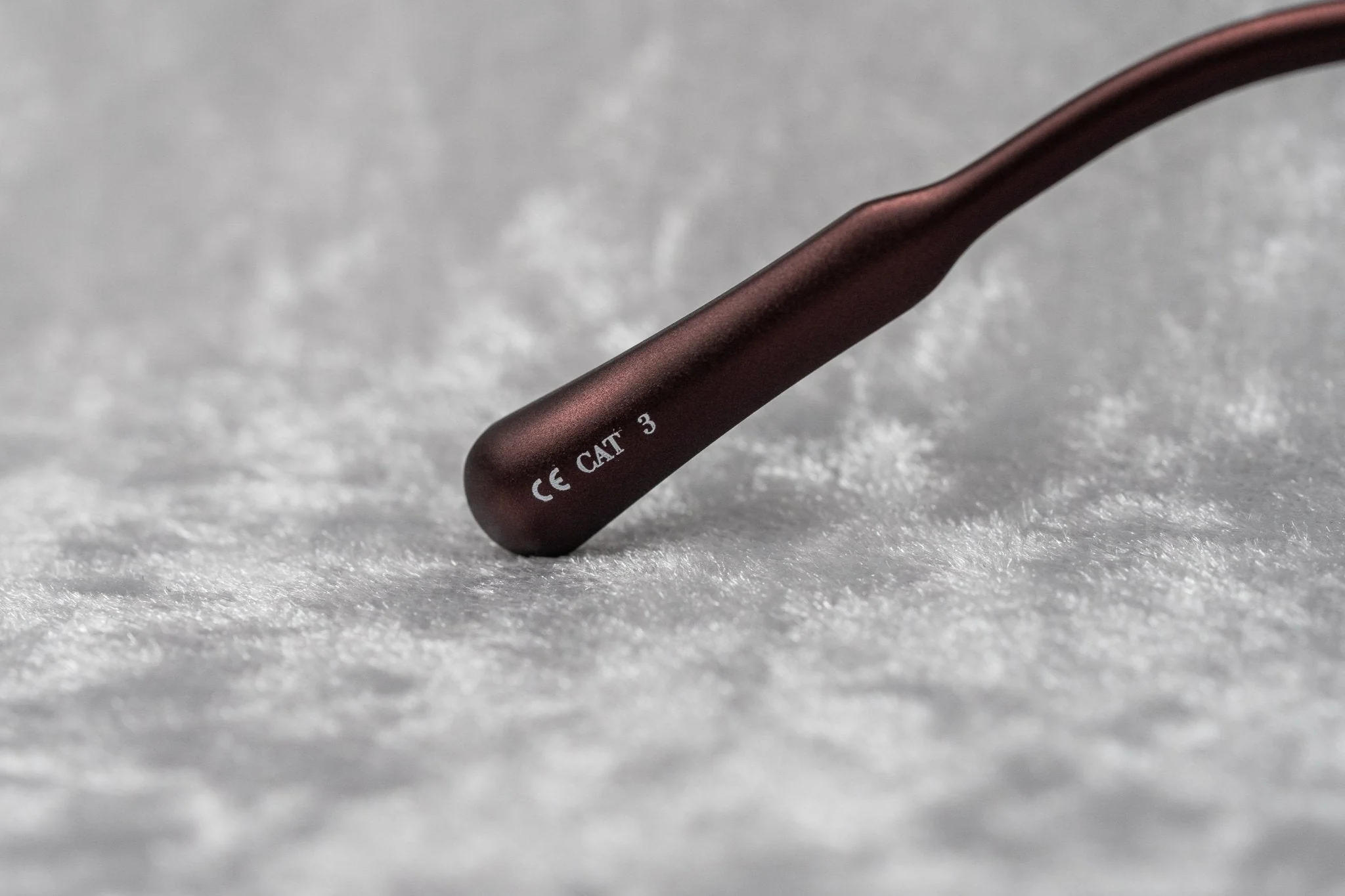 Kris Van Assche Sunglasses Round Matte Burgundy and Grey - Image 14