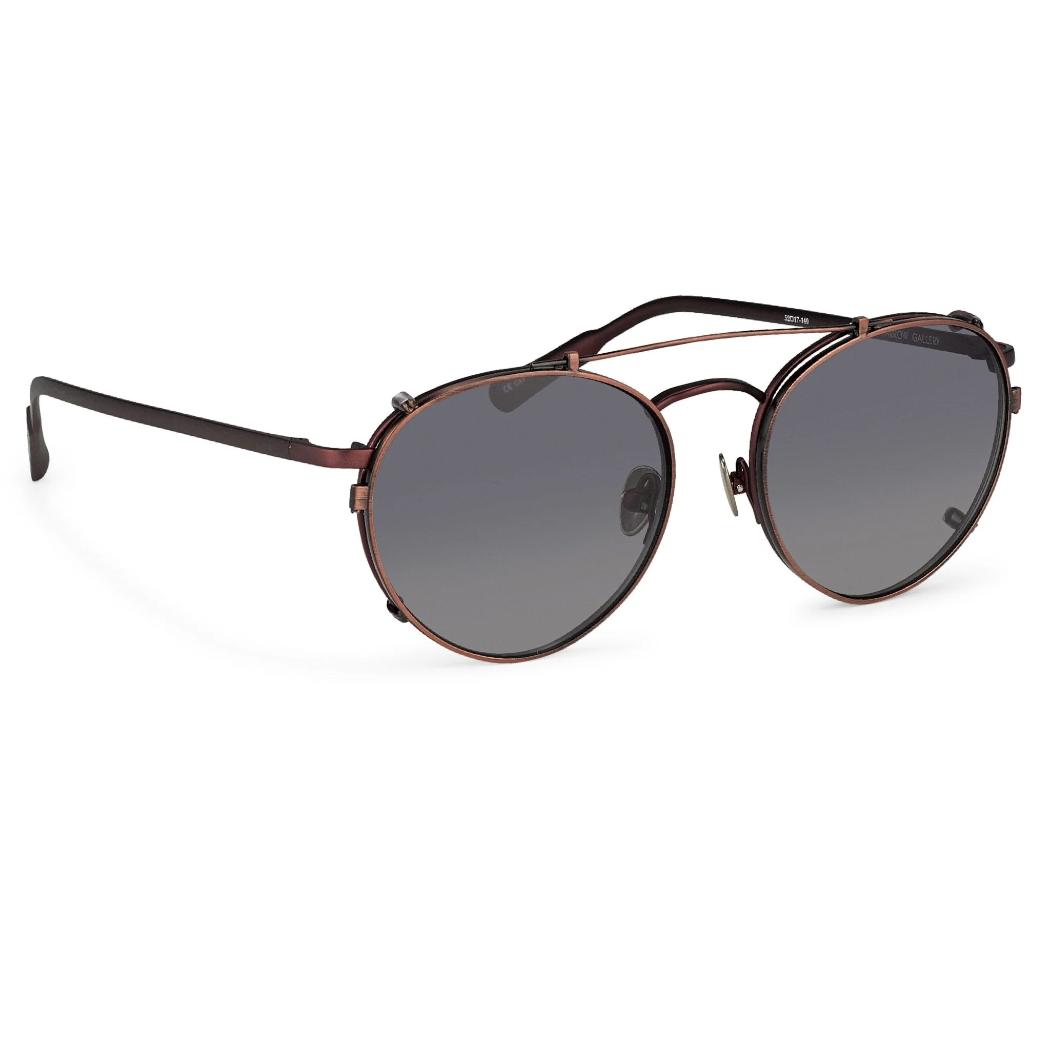 Kris Van Assche Sunglasses Round Matte Burgundy and Grey - Image 3