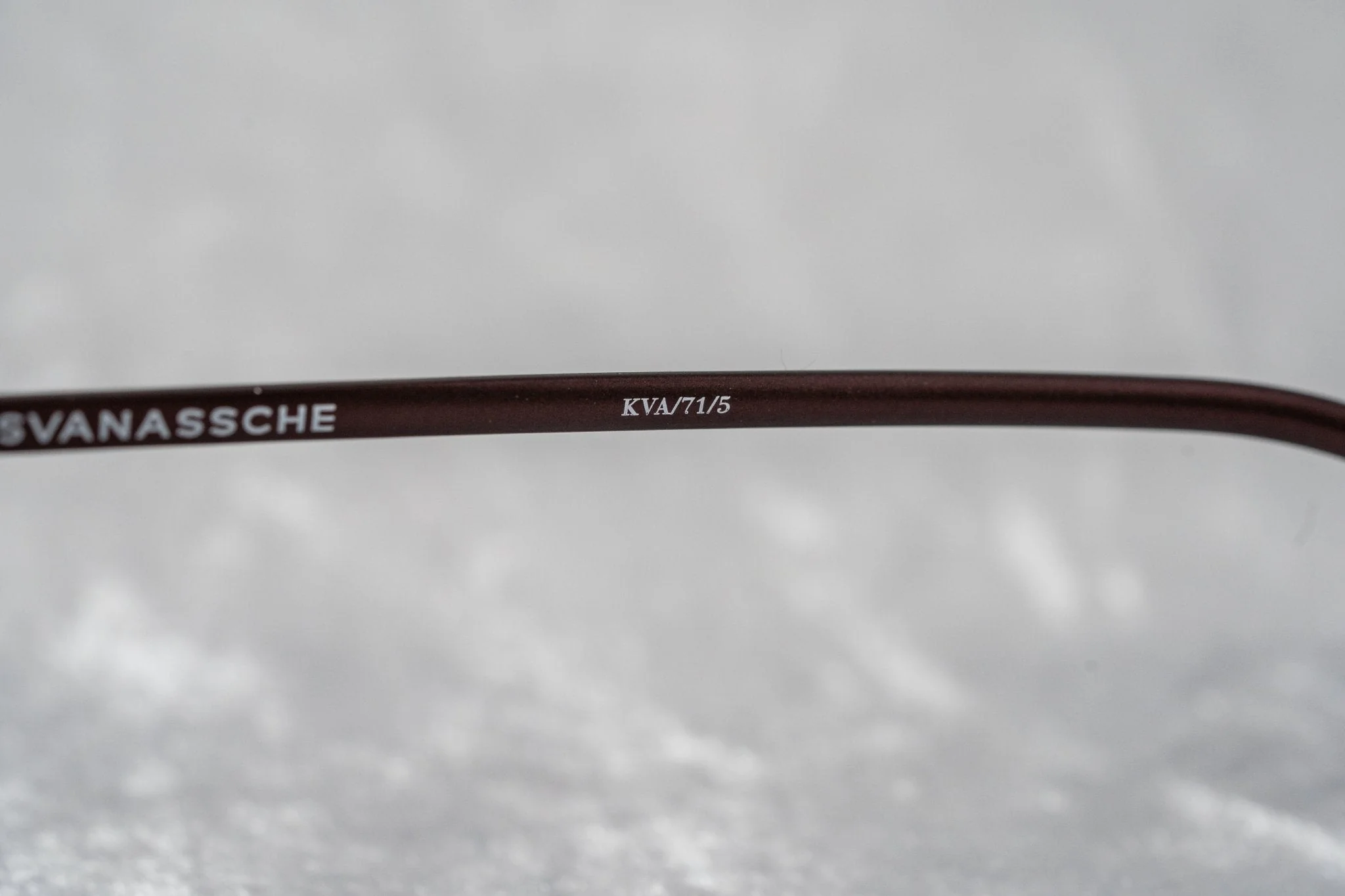 Kris Van Assche Sunglasses Round Matte Burgundy and Grey - Image 9
