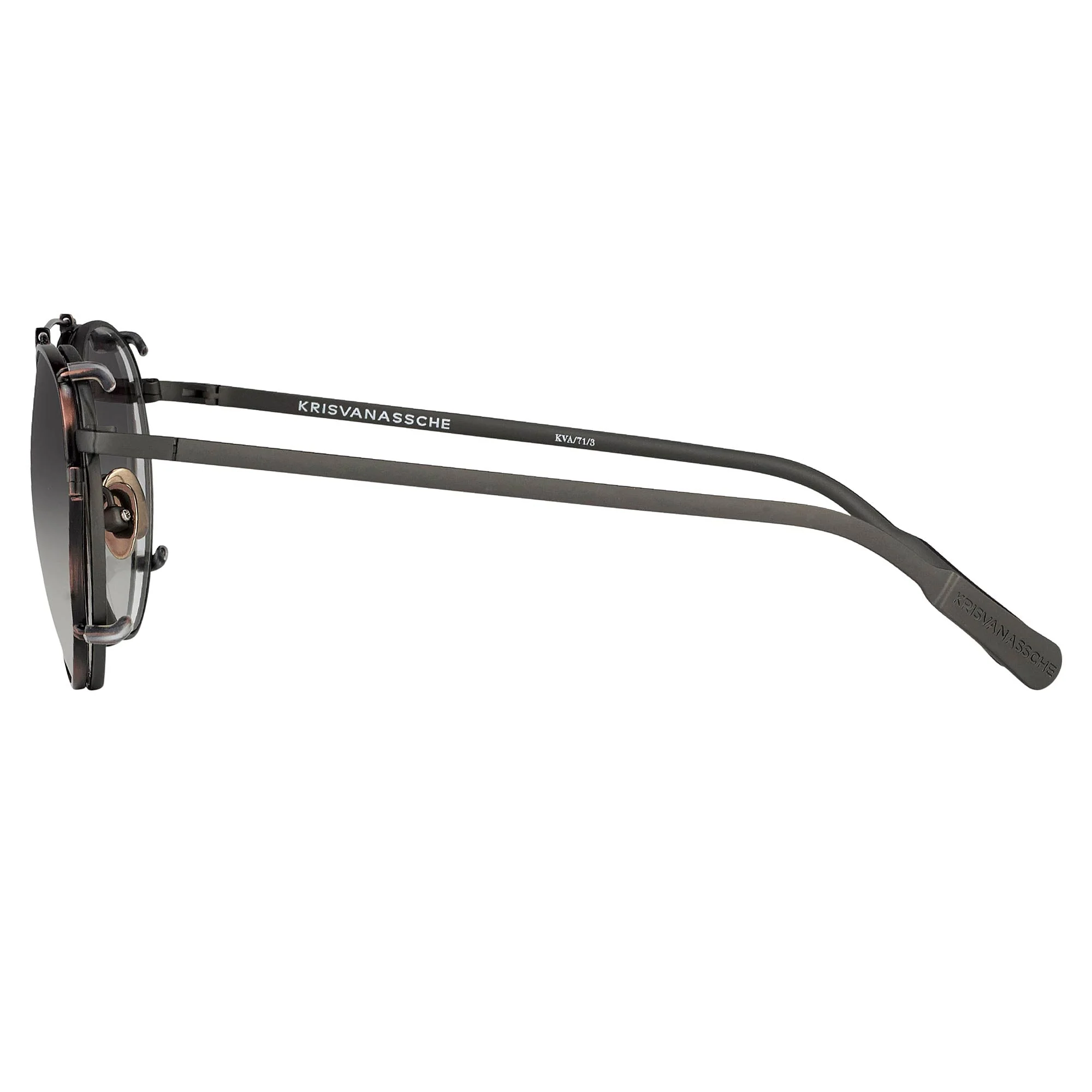 Kris Van Assche Sunglasses Round Bronze and Brown - Image 4