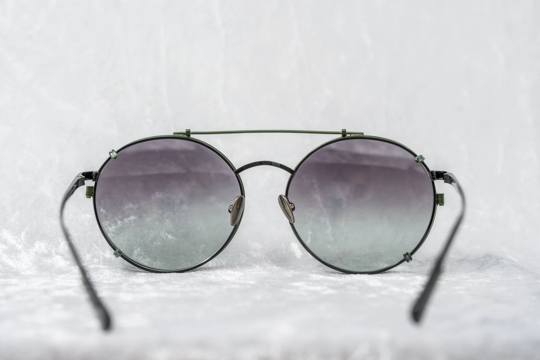 Kris Van Assche Sunglasses Round Black and Green - Image 11