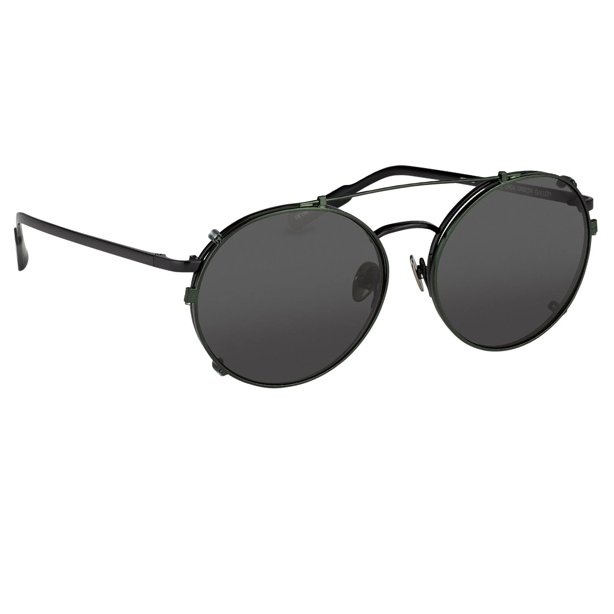 Kris Van Assche Sunglasses Round Black and Green - Image 3